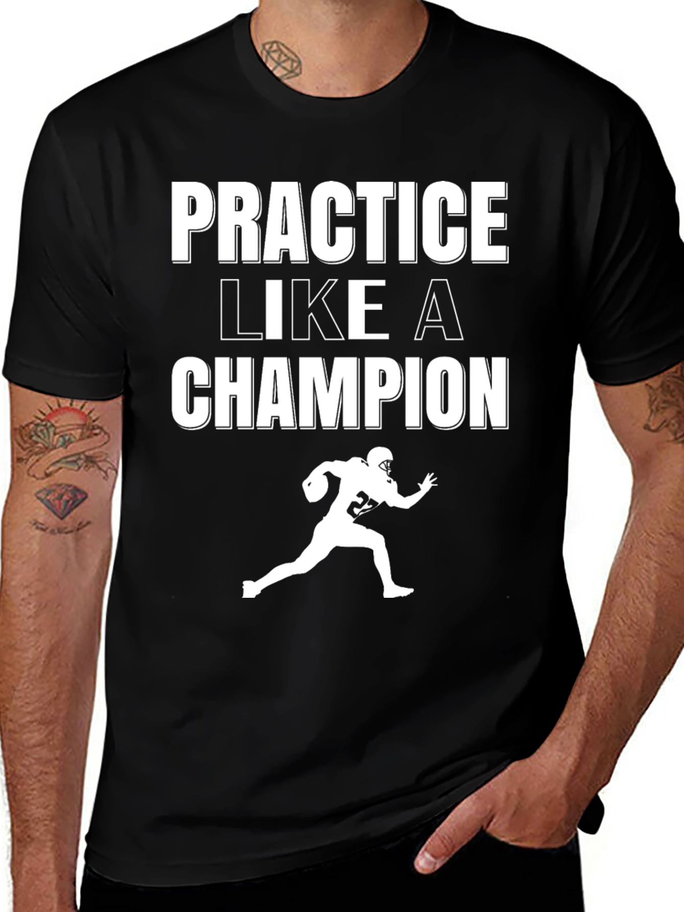 Variant 19 of Practice Like a Champion Football Graphic Tee