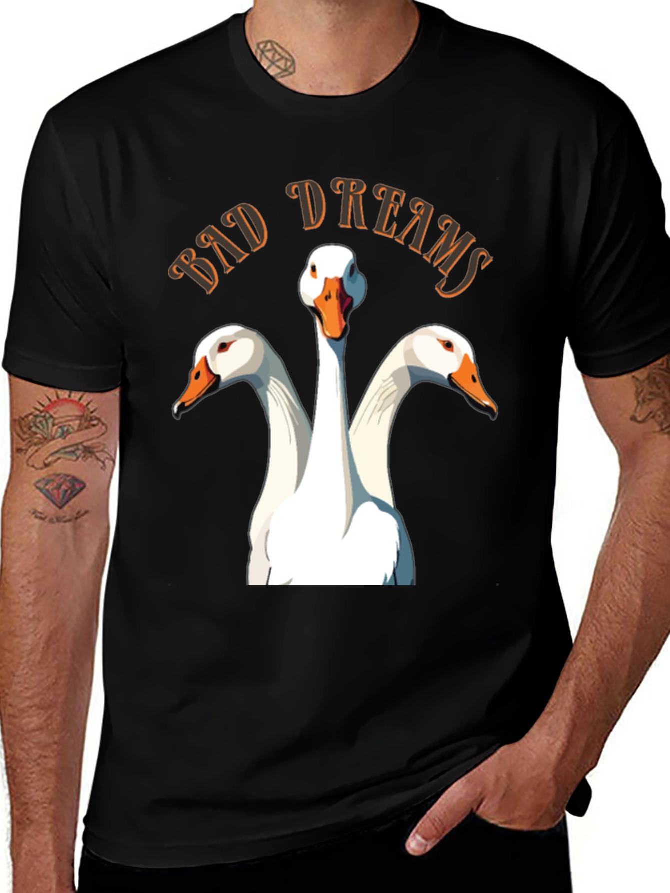 Variant 11 of Bad Dreams Three-Headed Goose Graphic T-Shirt