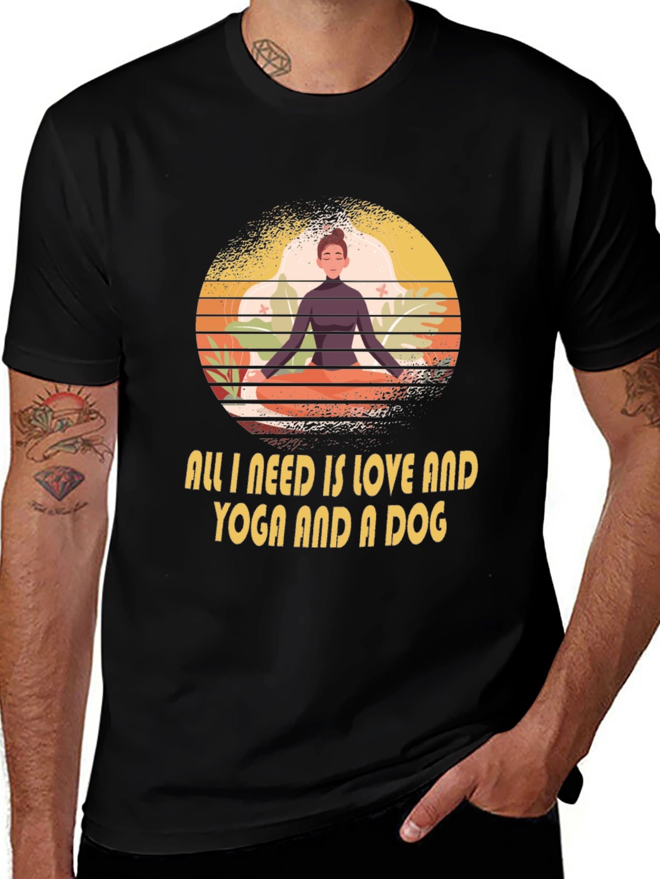 Variant 23 of Love Yoga Dog T-Shirt