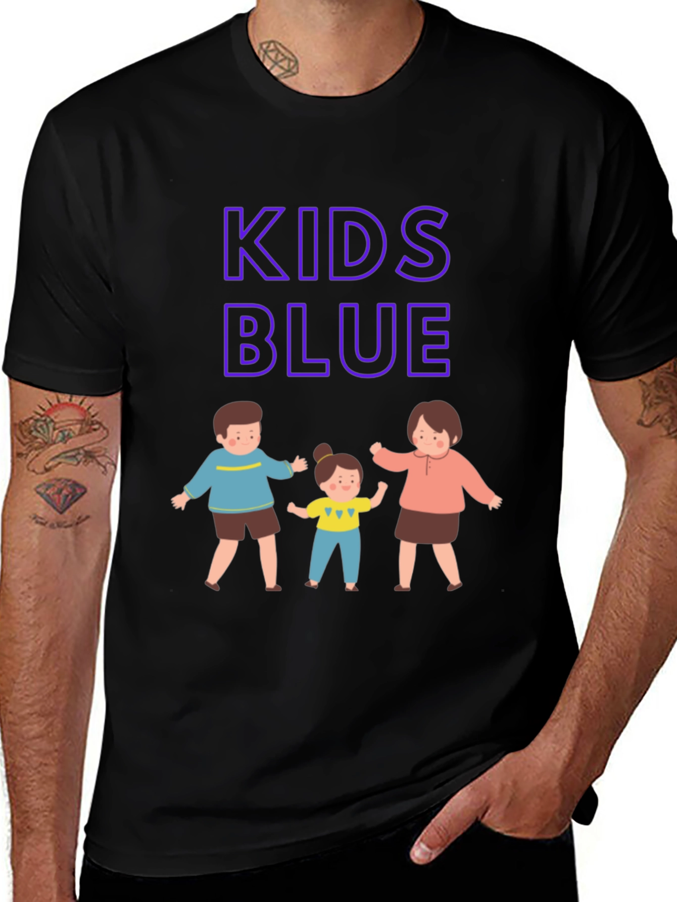 Variant 3 of Kids Blue Graphic Tee