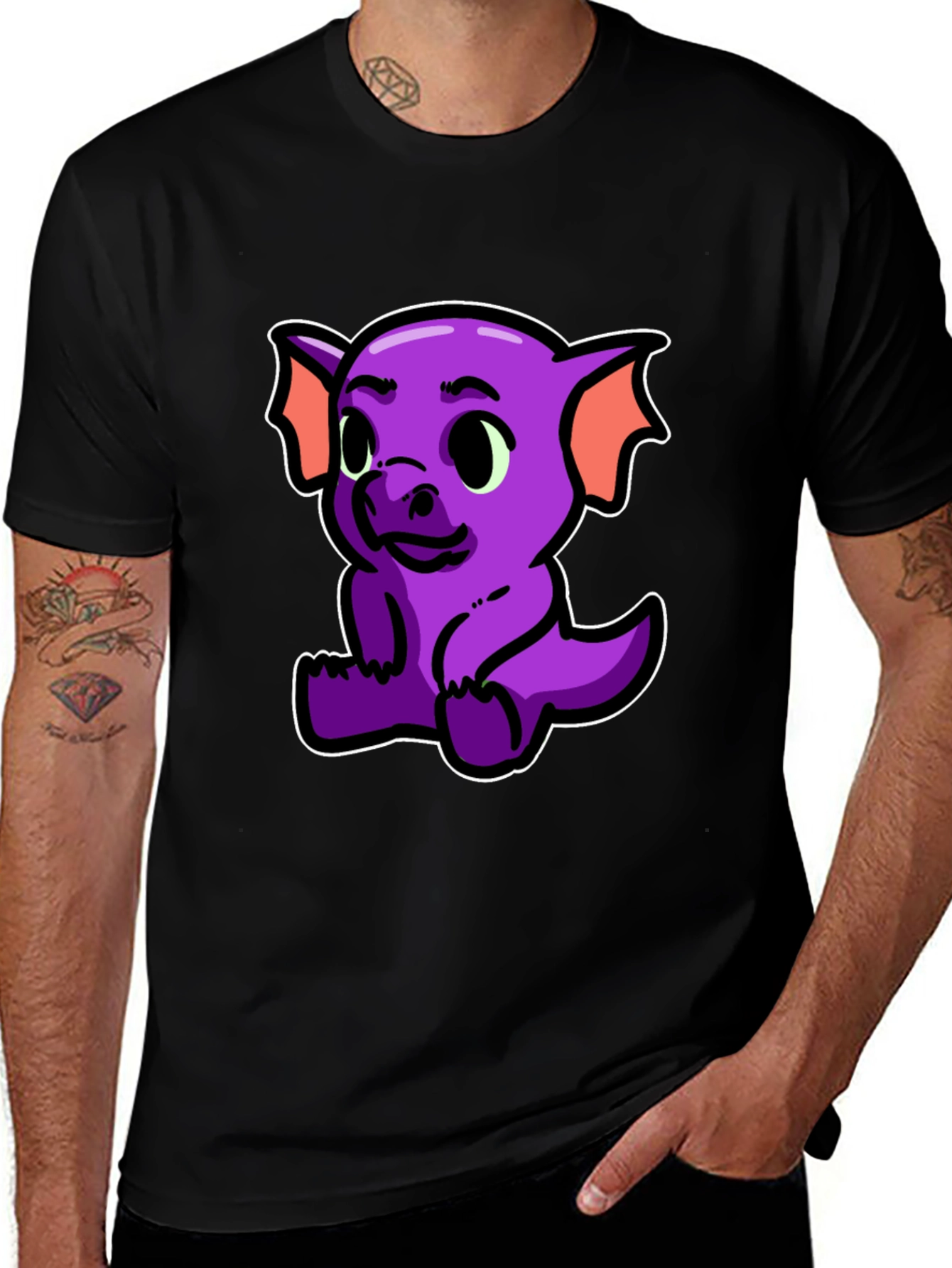 Variant 9 of Cute Purple Dragon Graphic T-Shirt