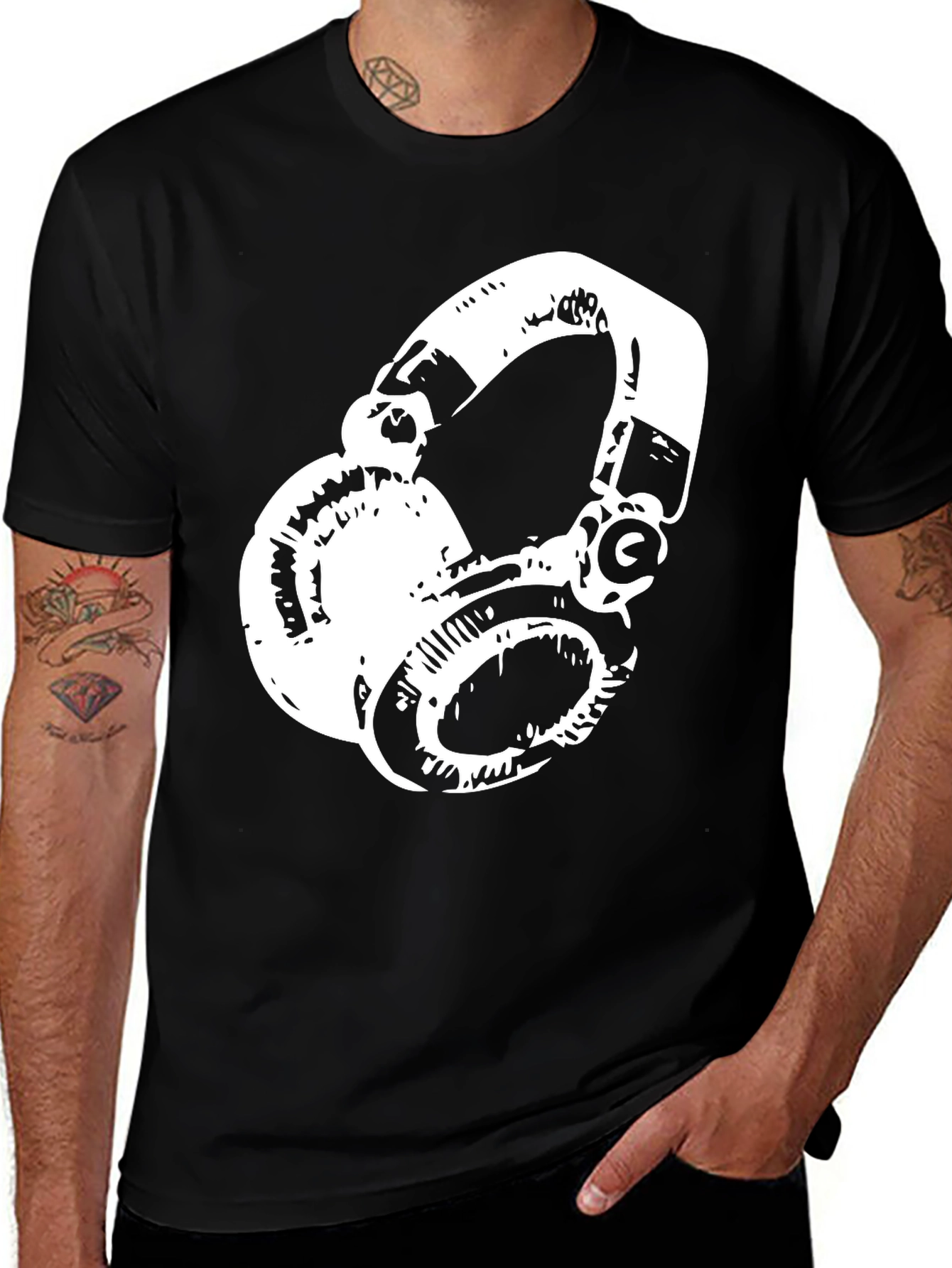Variant 5 of Cool Headphone Graphic T-Shirt