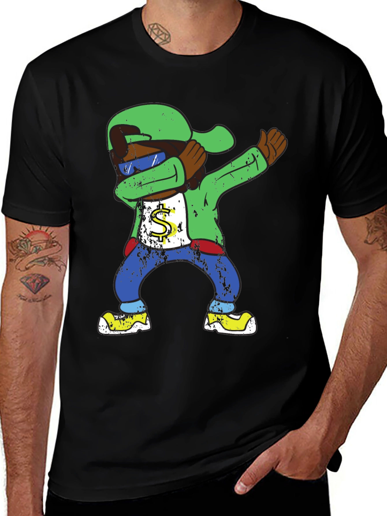 Variant 11 of Dabbing Cartoon Graphic T-Shirt - Cool & Unique Design