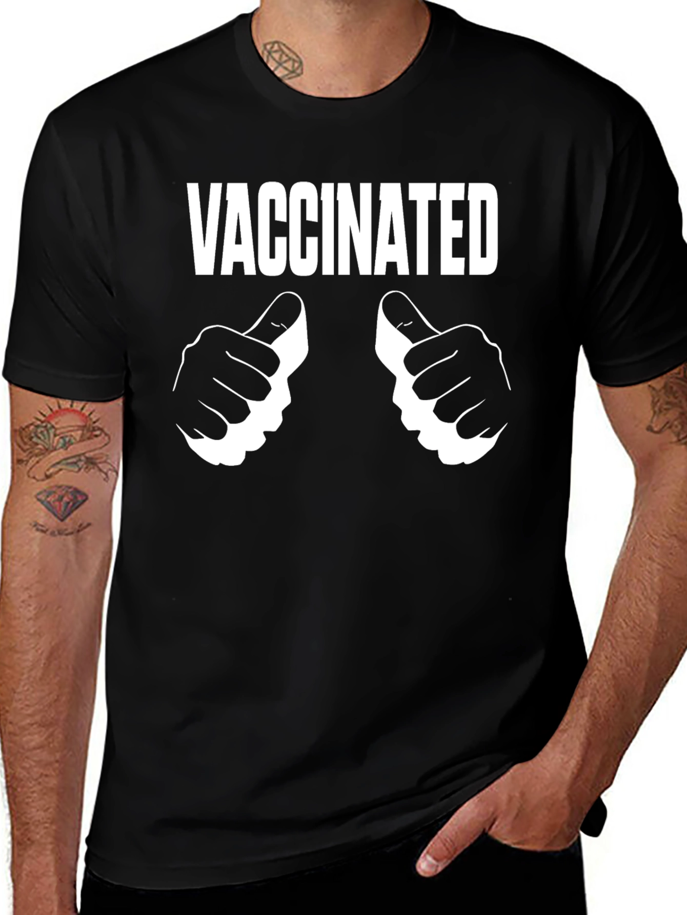 Vaccinated T-Shirt - Double Thumbs Up