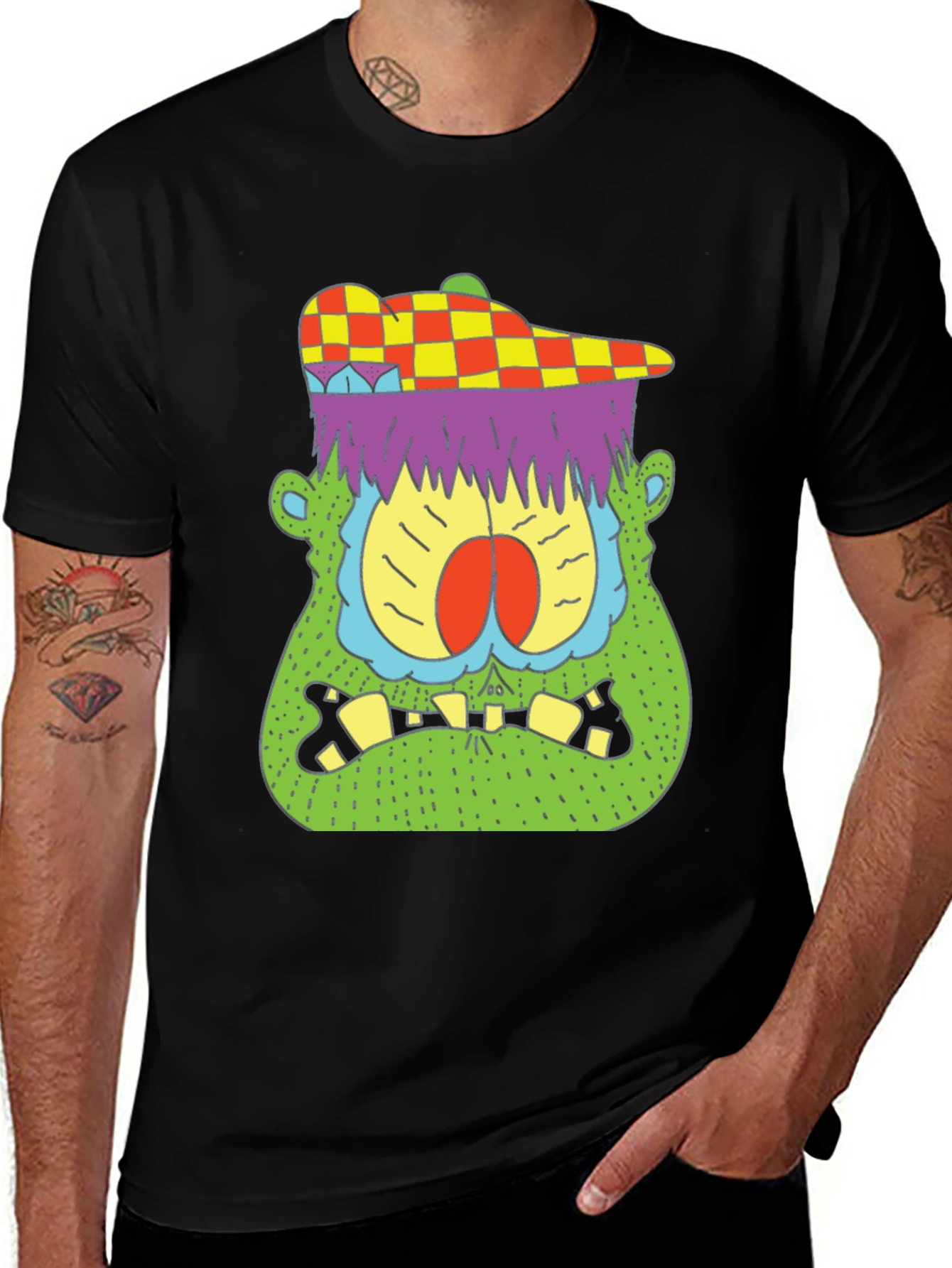 Variant 21 of Funky Monster Graphic T-Shirt - Cool Cartoon Design