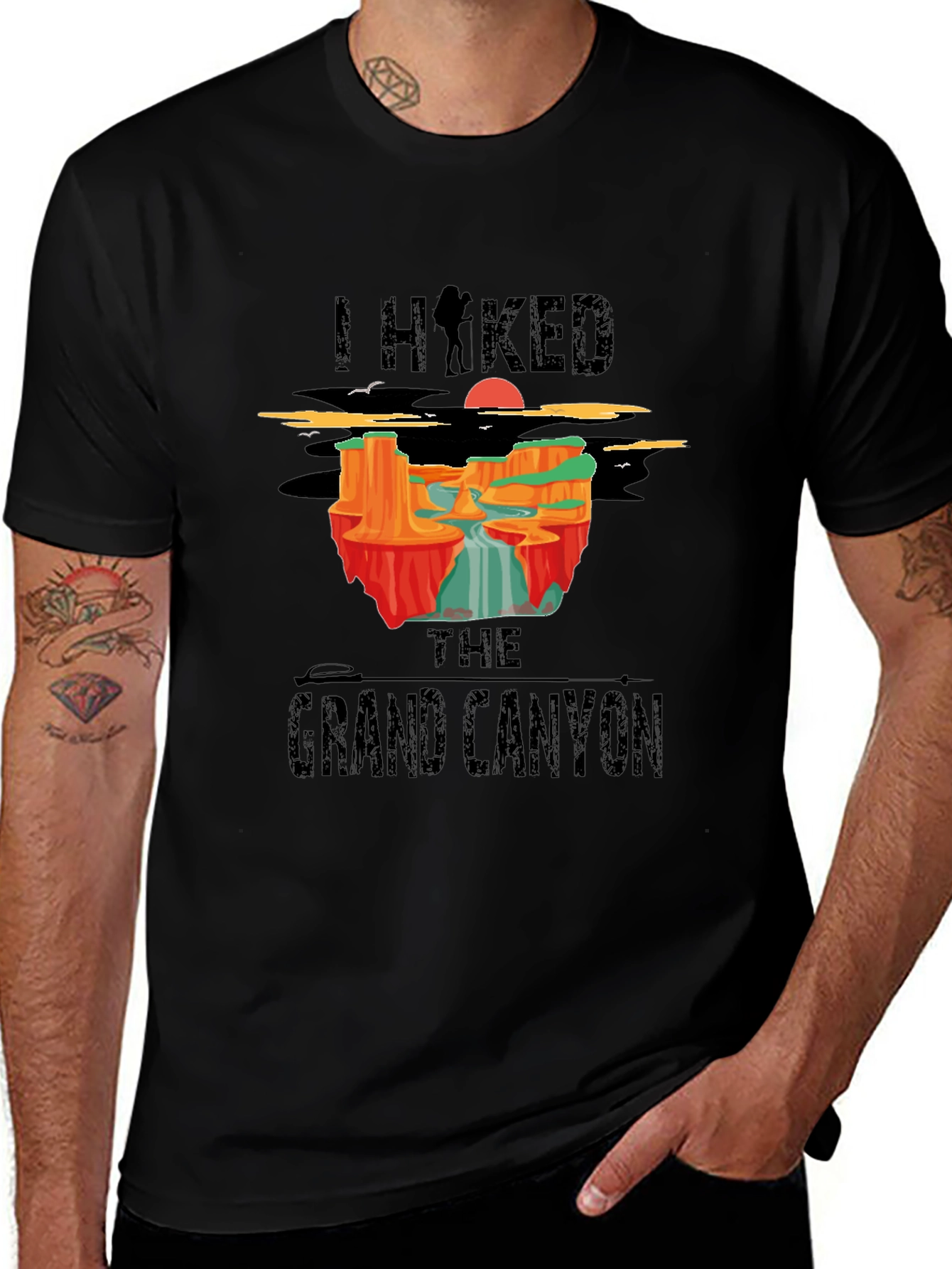 Variant 11 of I Hiked The Grand Canyon Black T-Shirt