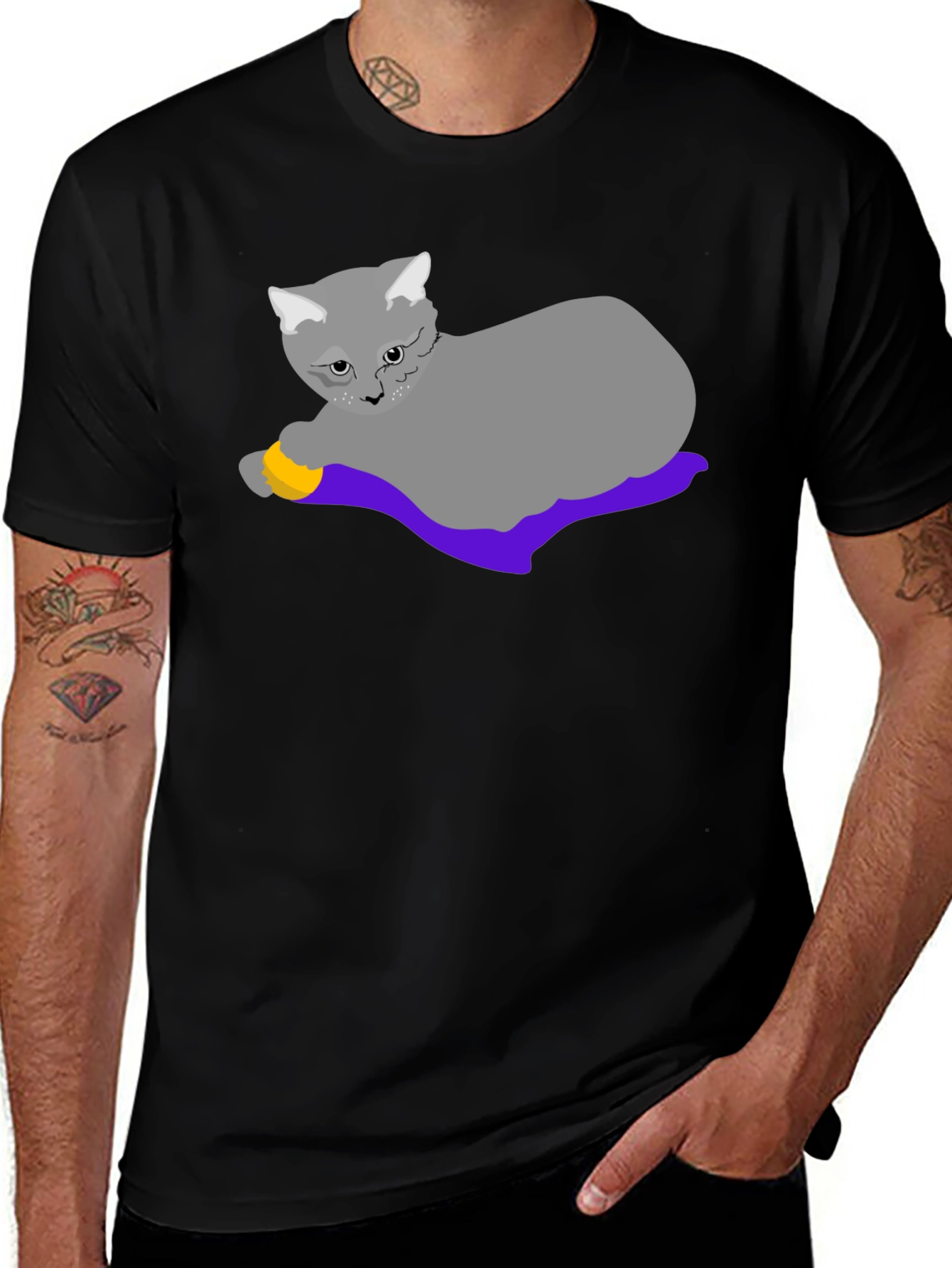 Variant 29 of Cat Lover T-Shirt: Whimsical Cartoon Cat Design
