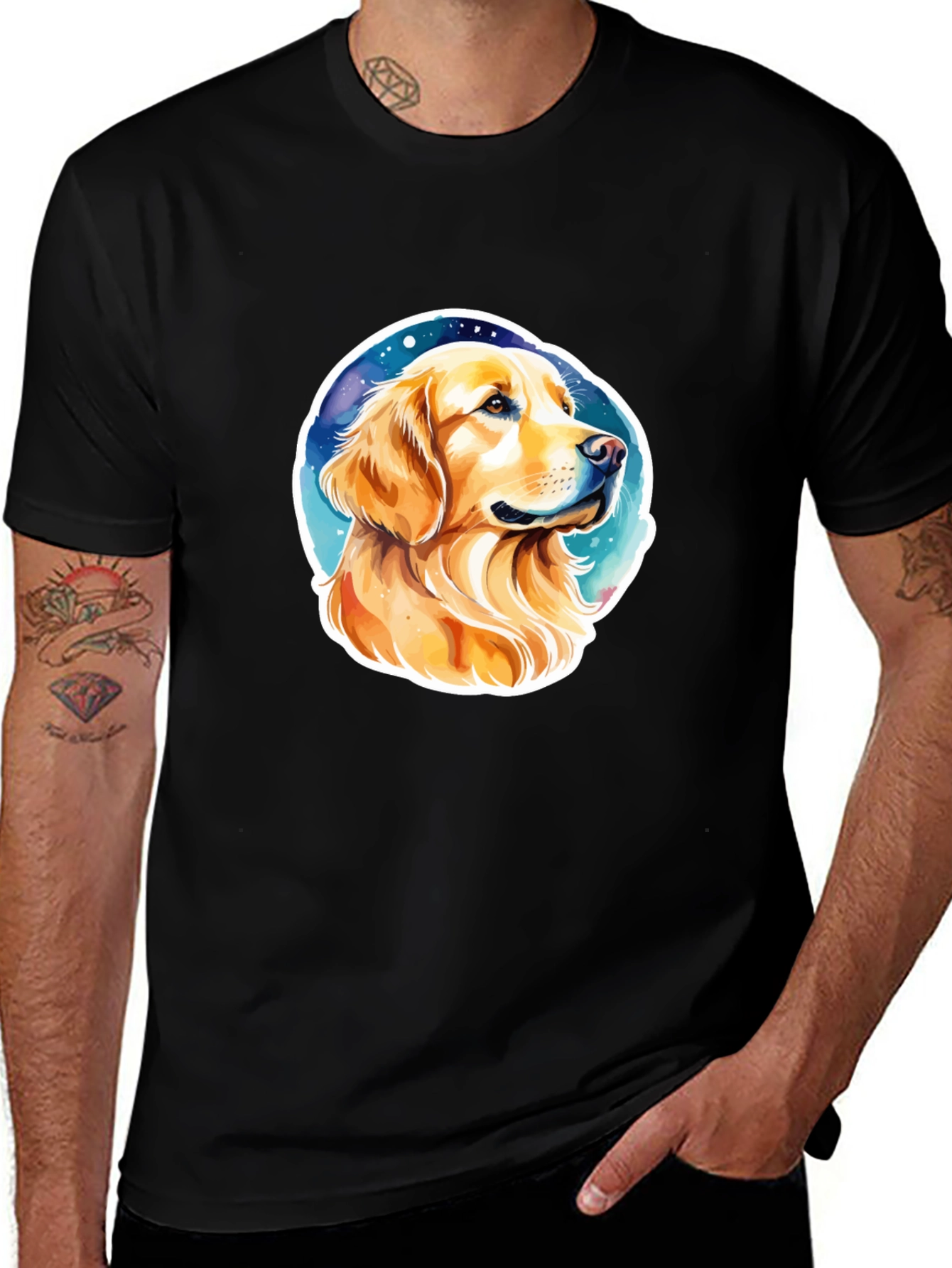 Golden Retriever Graphic Tee - Stylish Dog Lover Shirt
