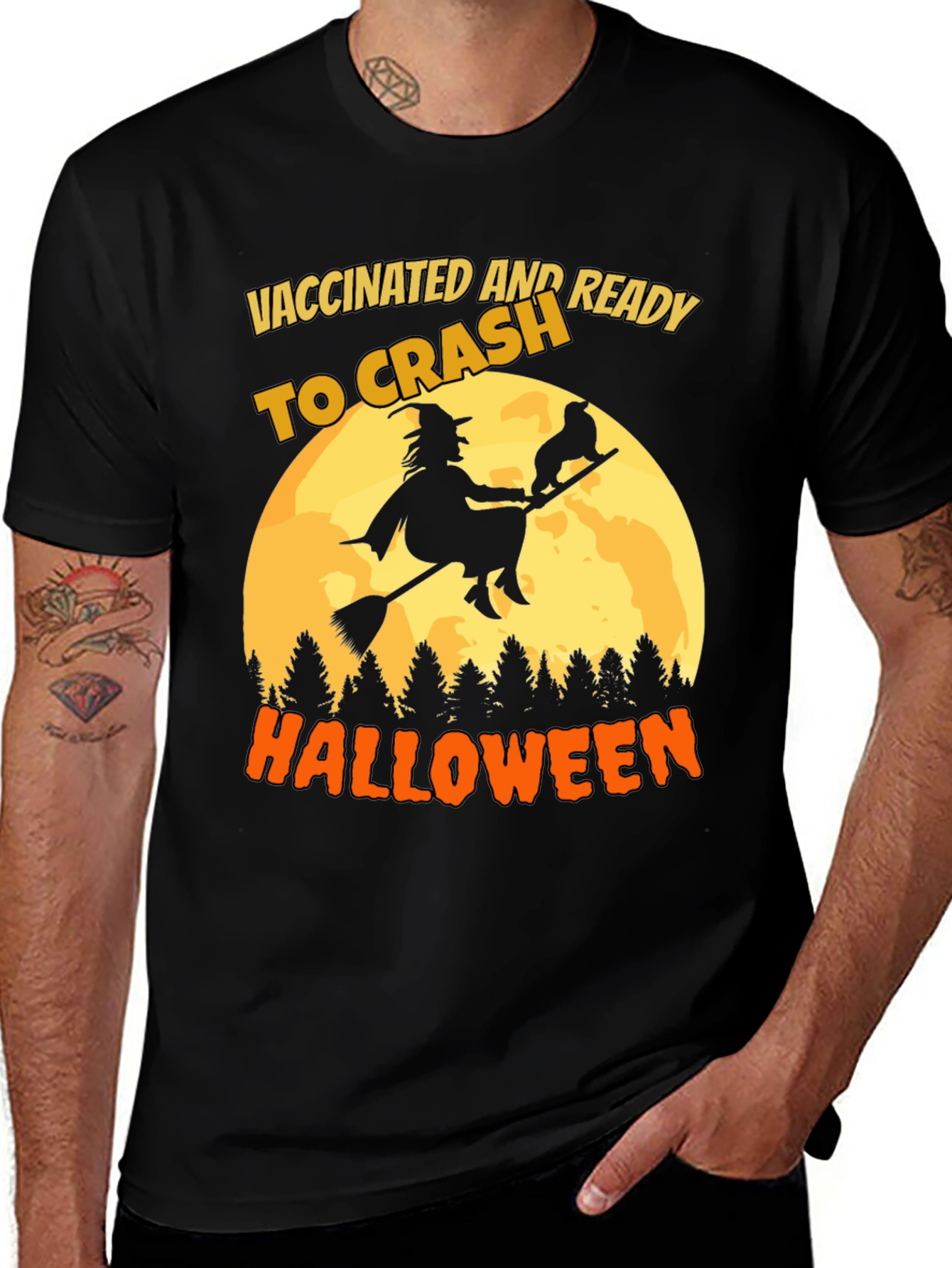 Vaccinated and Ready to Crash Halloween T-Shirt