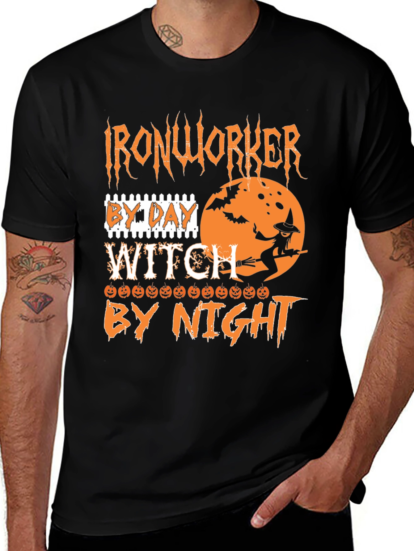 Ironworker Witch Halloween T-Shirt