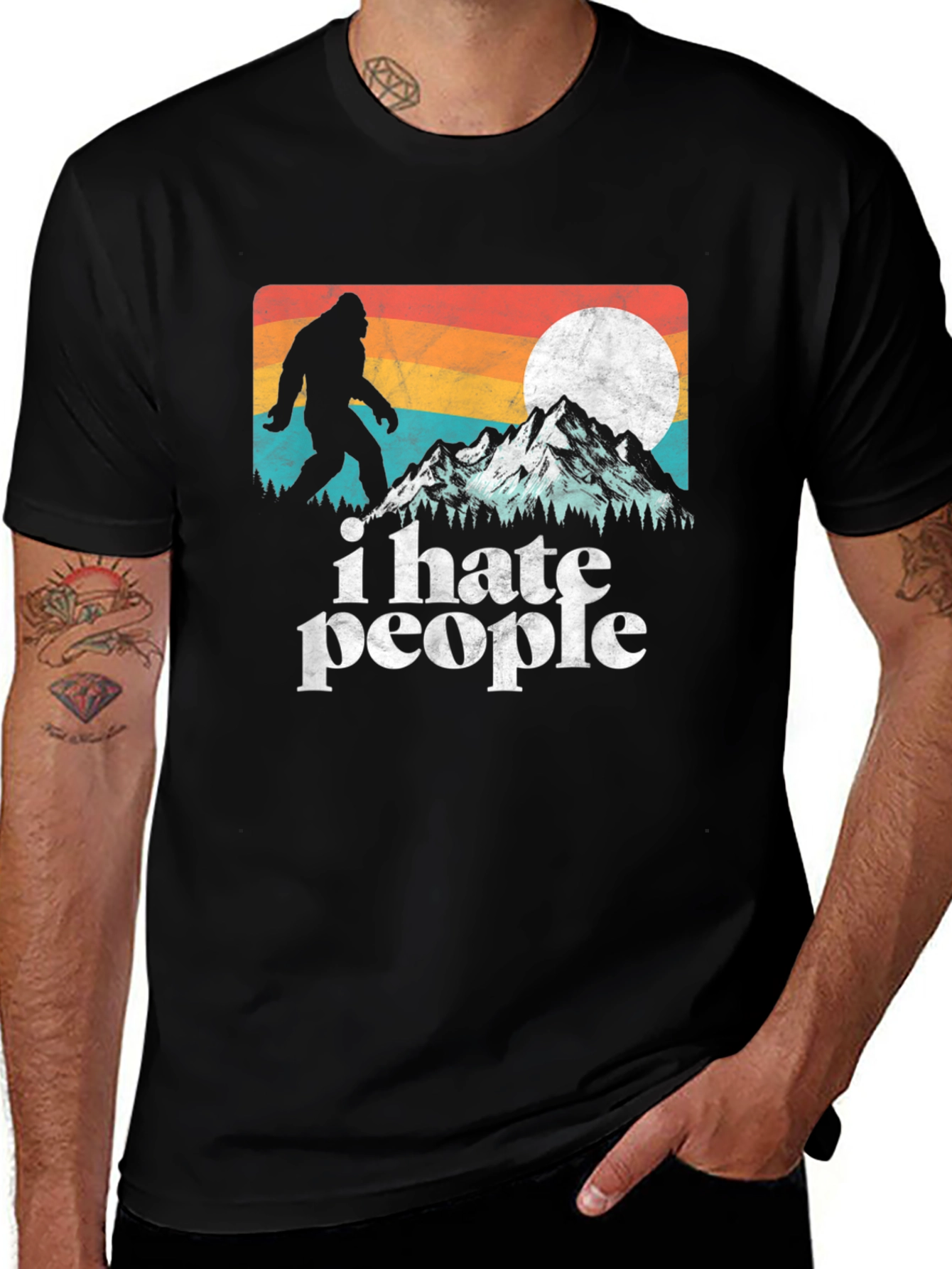 Variant 26 of I Hate People Bigfoot T-Shirt