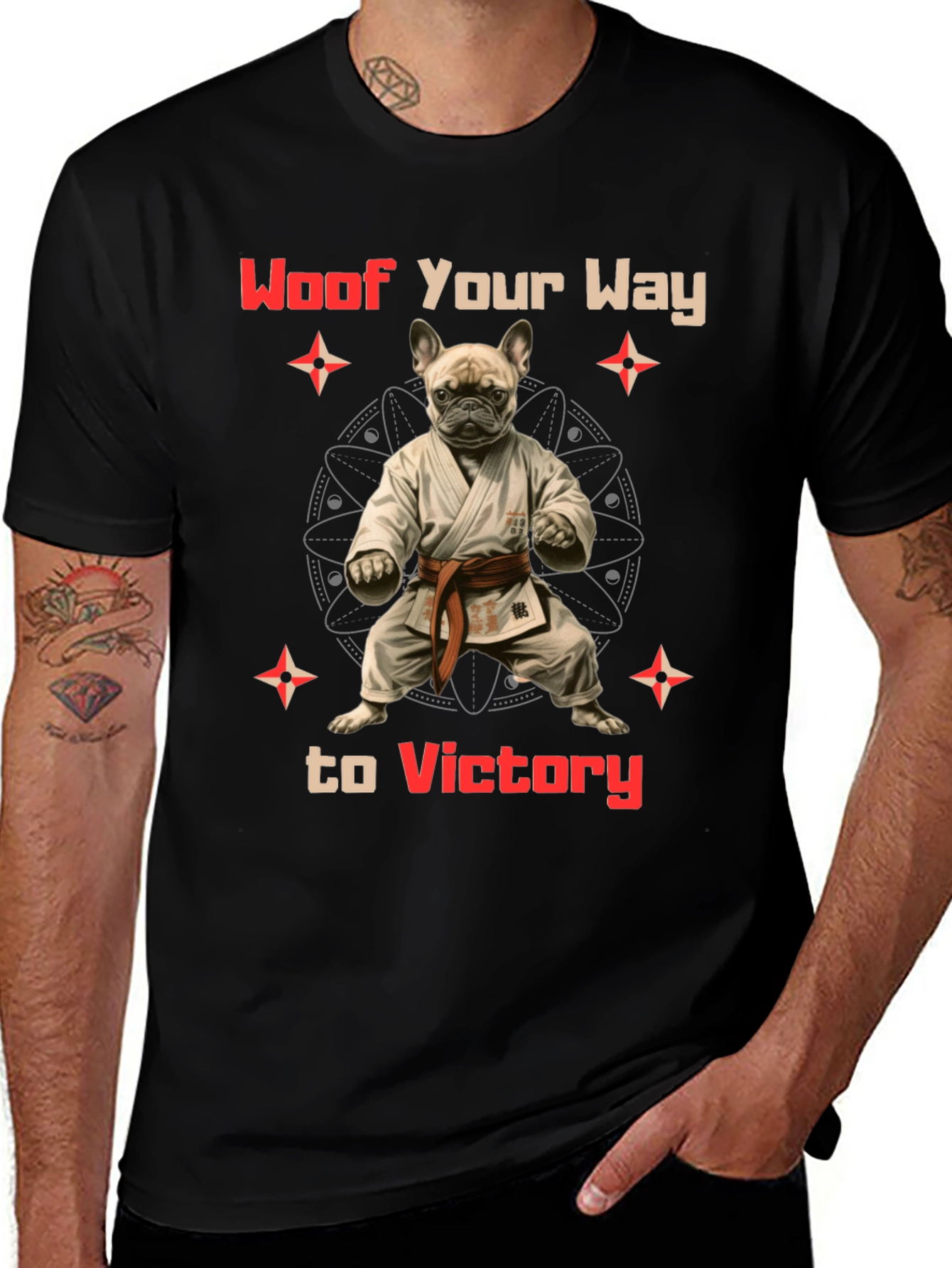 Variant 24 of Woof Your Way to Victory T-Shirt