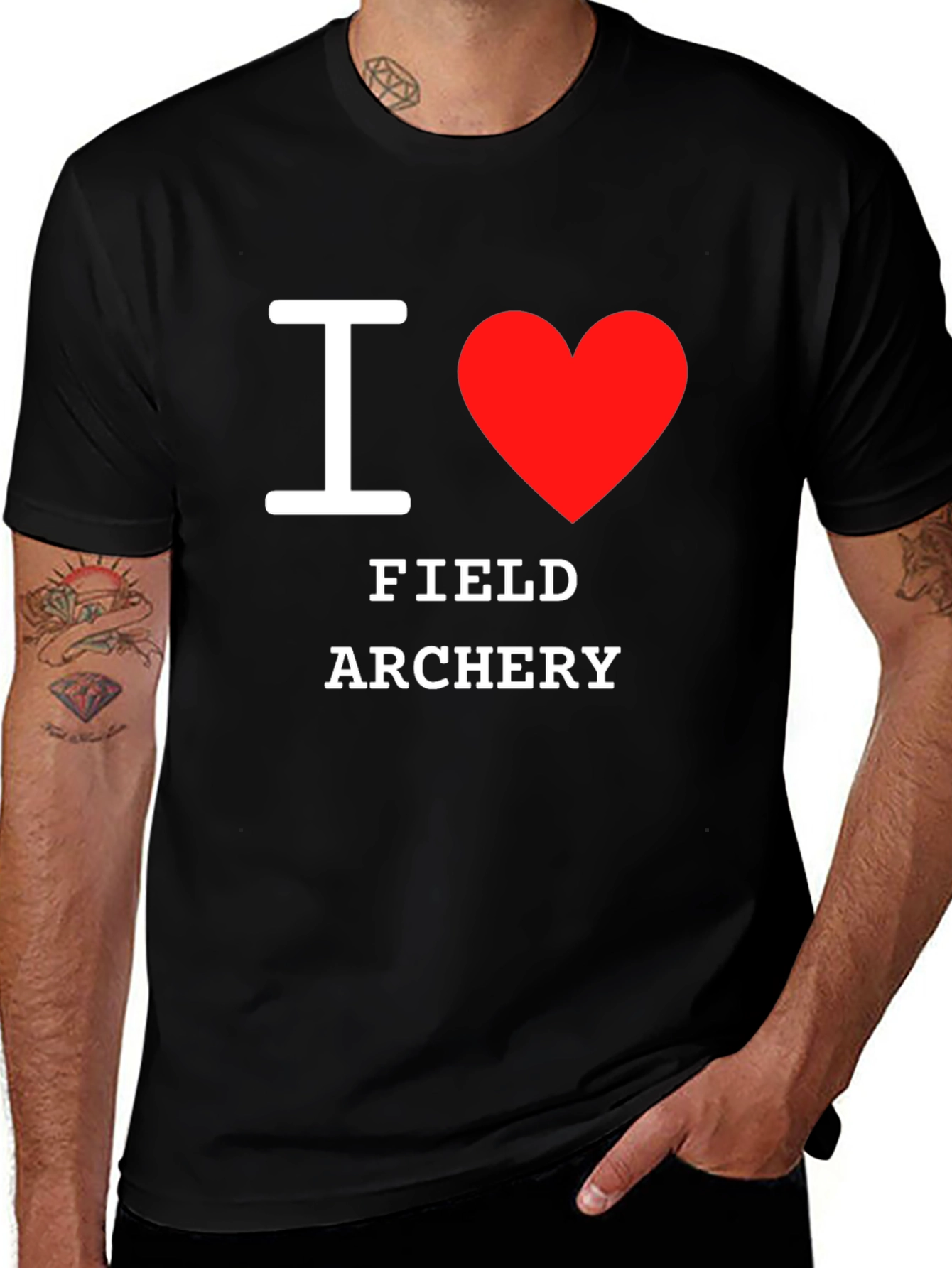 Variant 30 of I Heart Field Archery Black T-Shirt
