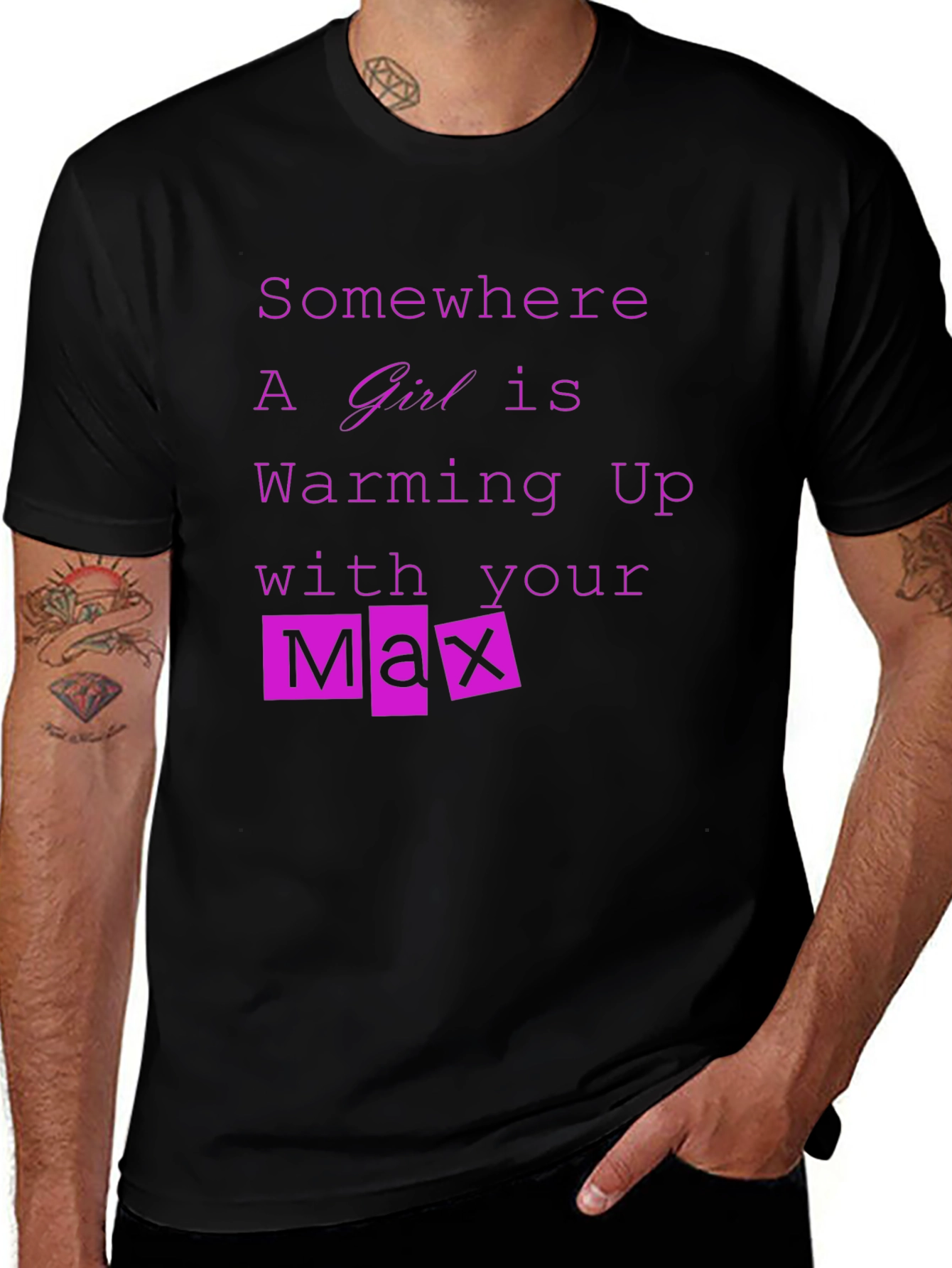 Variant 15 of Somewhere A Girl Warming Up with Your Max T-Shirt
