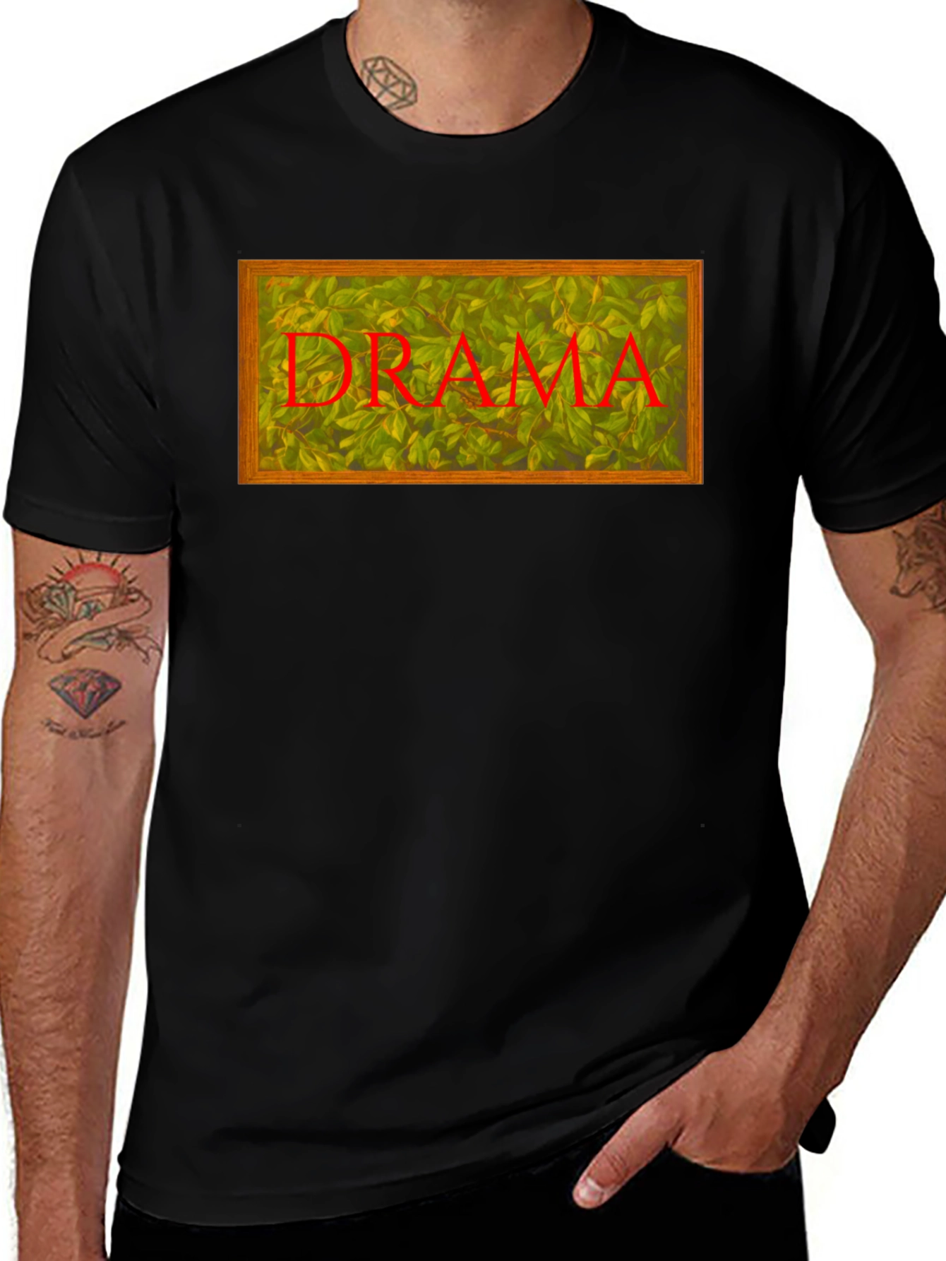 Drama Leaves T-Shirt - Unique Design