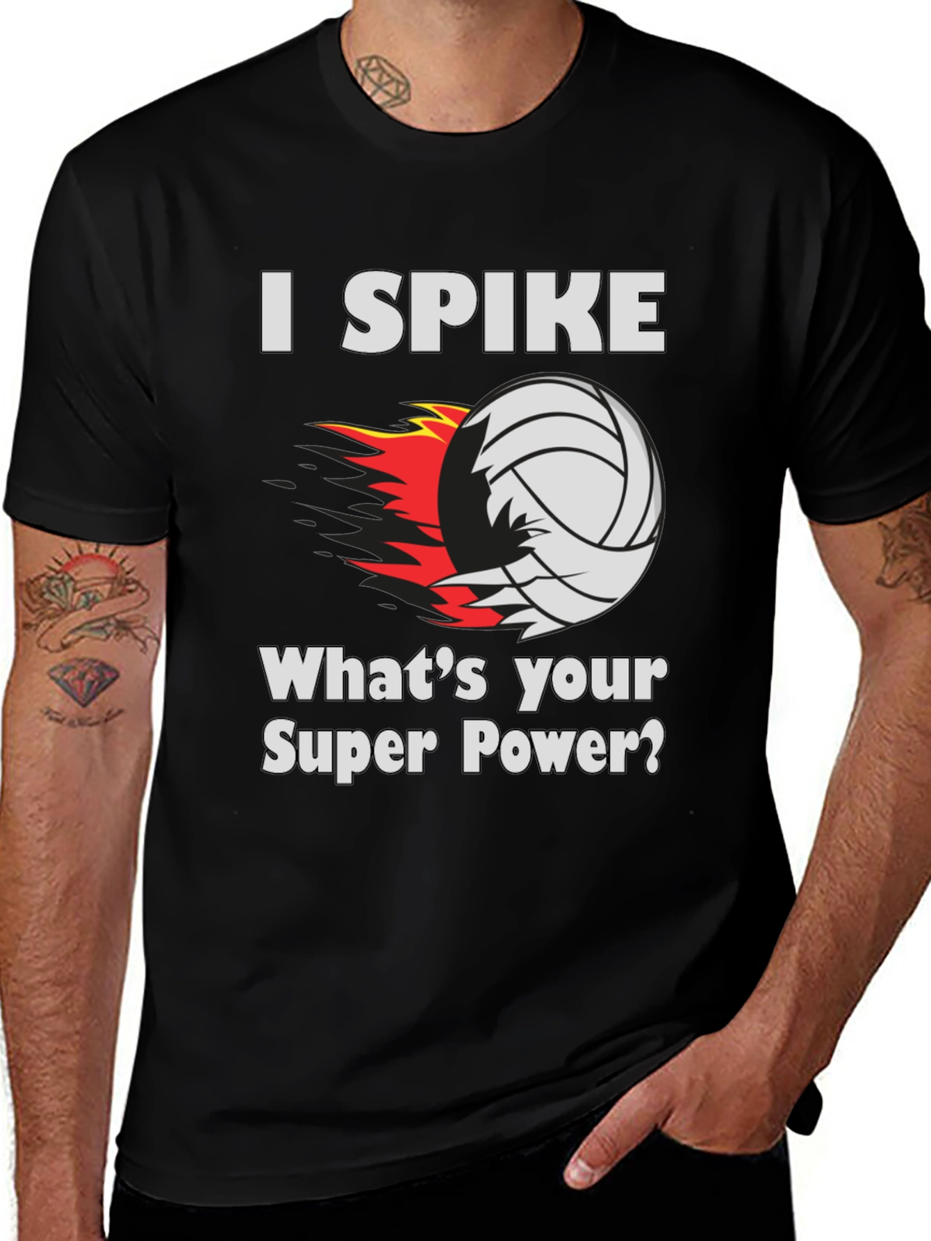 Variant 22 of Volleyball Spike Super Power T-Shirt