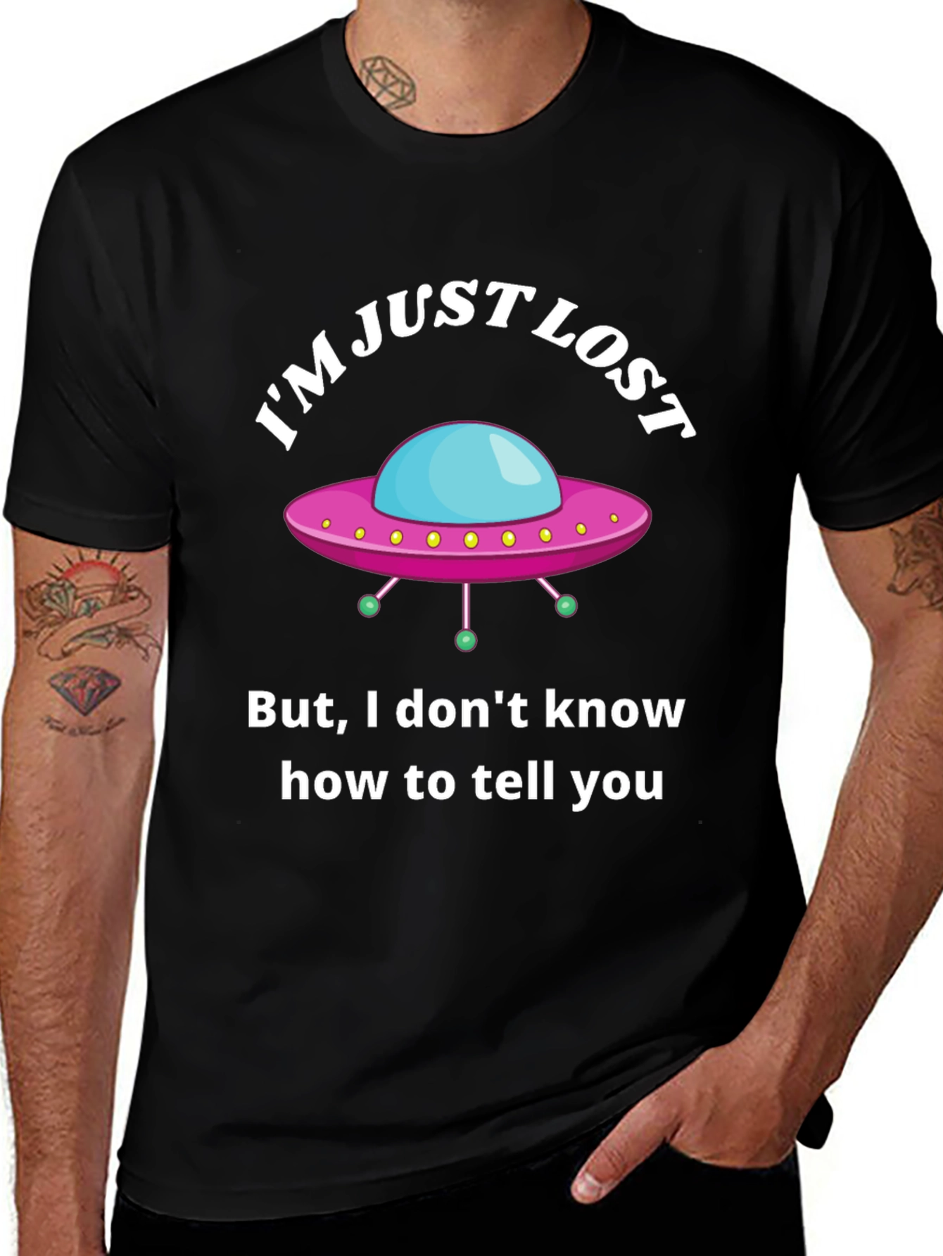 Lost Alien UFO Graphic T-Shirt