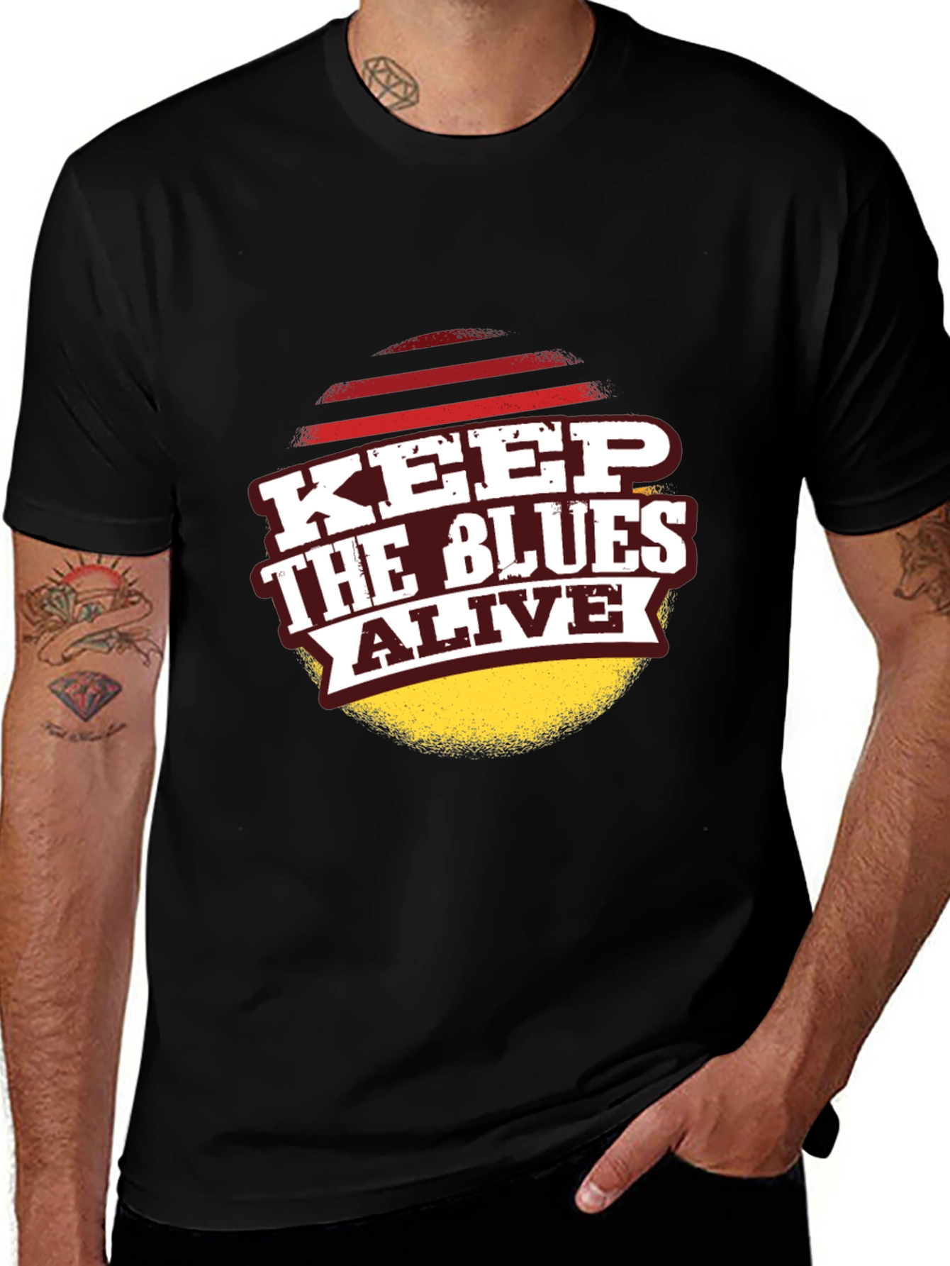 Variant 8 of Keep the Blues Alive Graphic Tee - Black