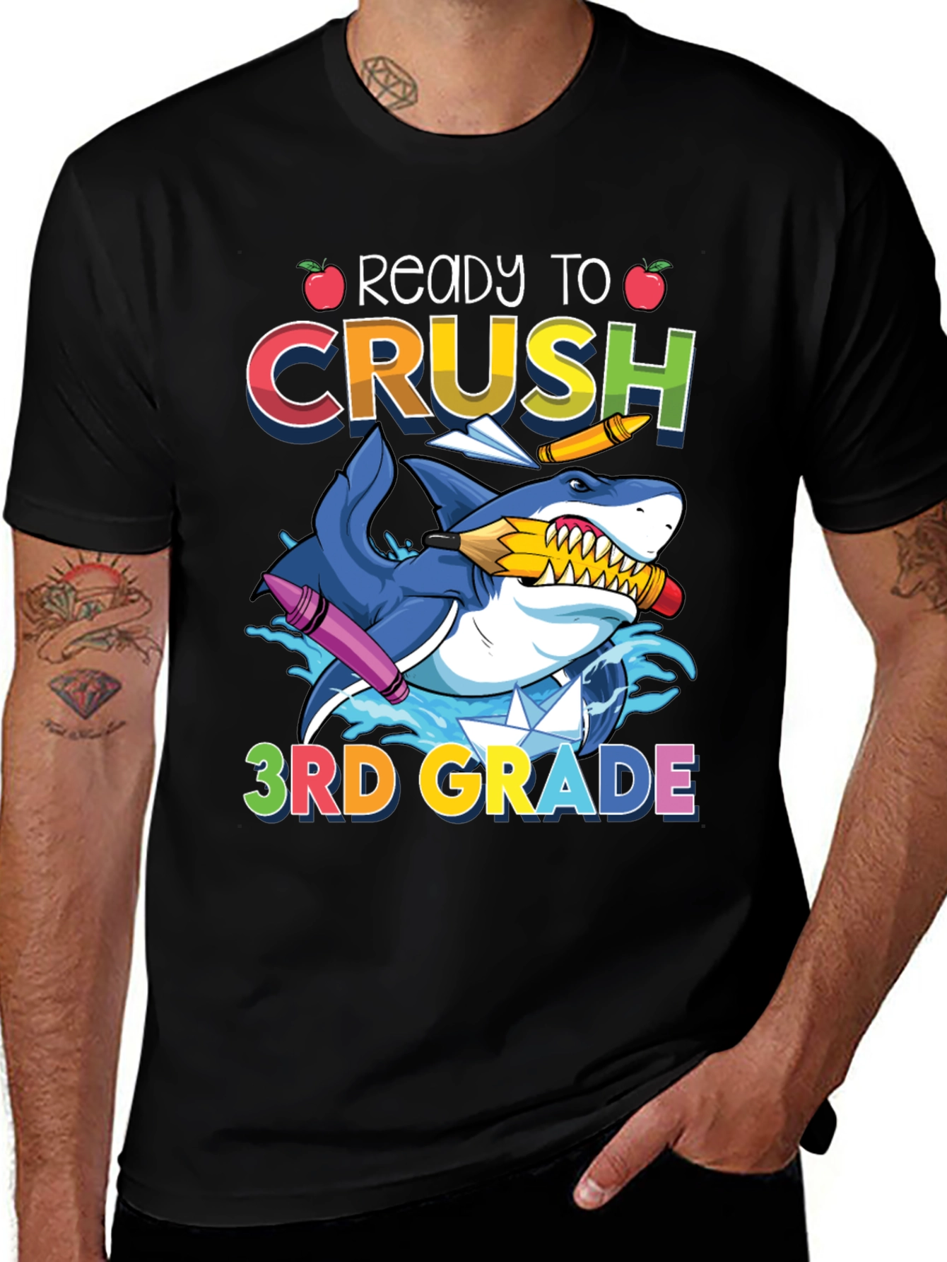 Variant 26 of Ready to Crush 3rd Grade Shark T-Shirt