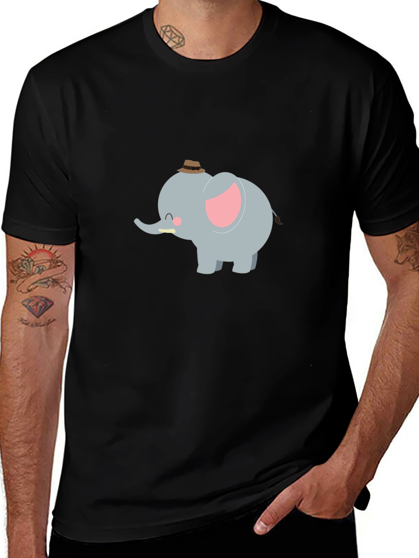 Variant 18 of Cute Cartoon Elephant T-Shirt
