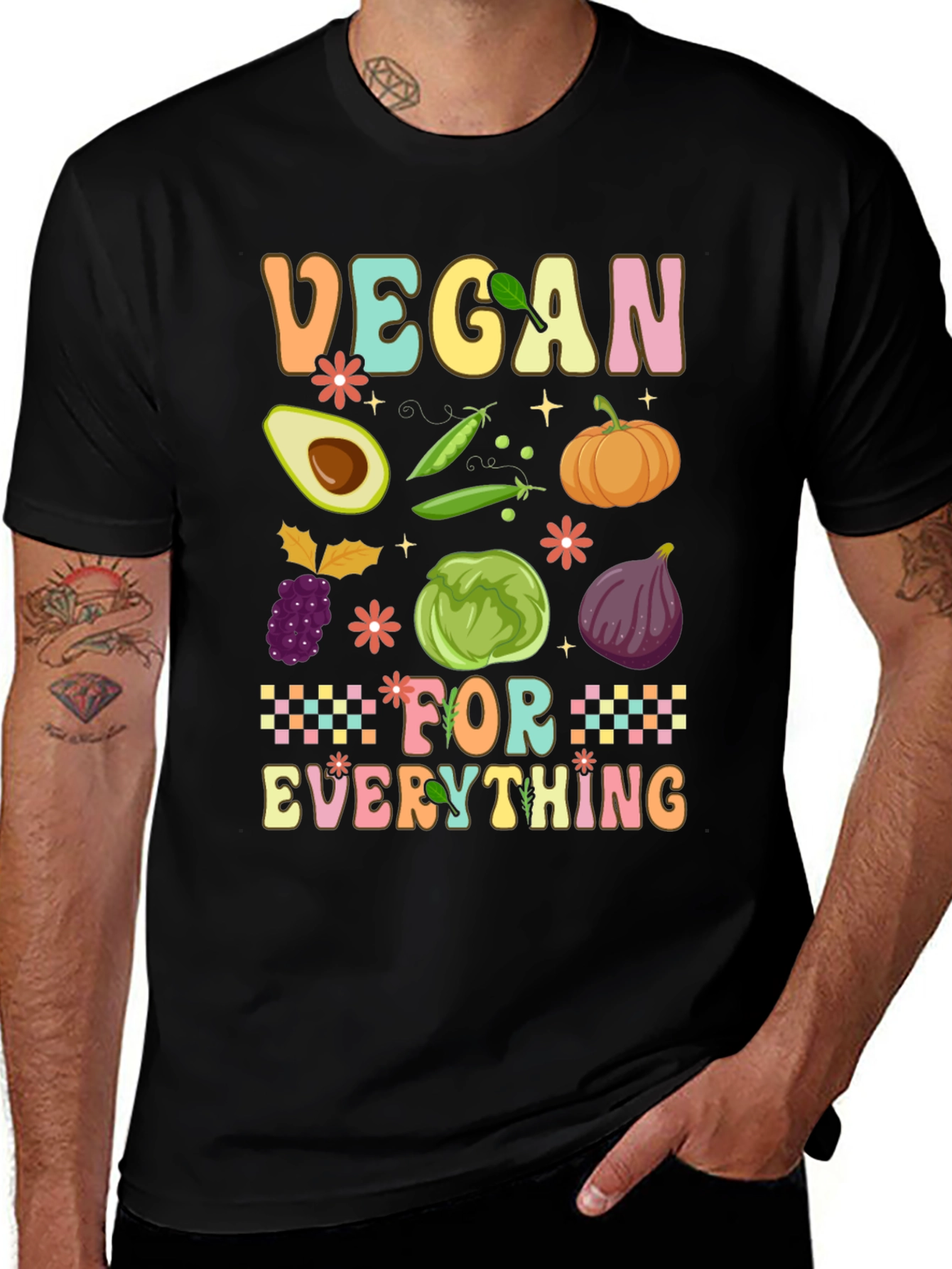 Variant 20 of Vegan For Everything Graphic T-Shirt