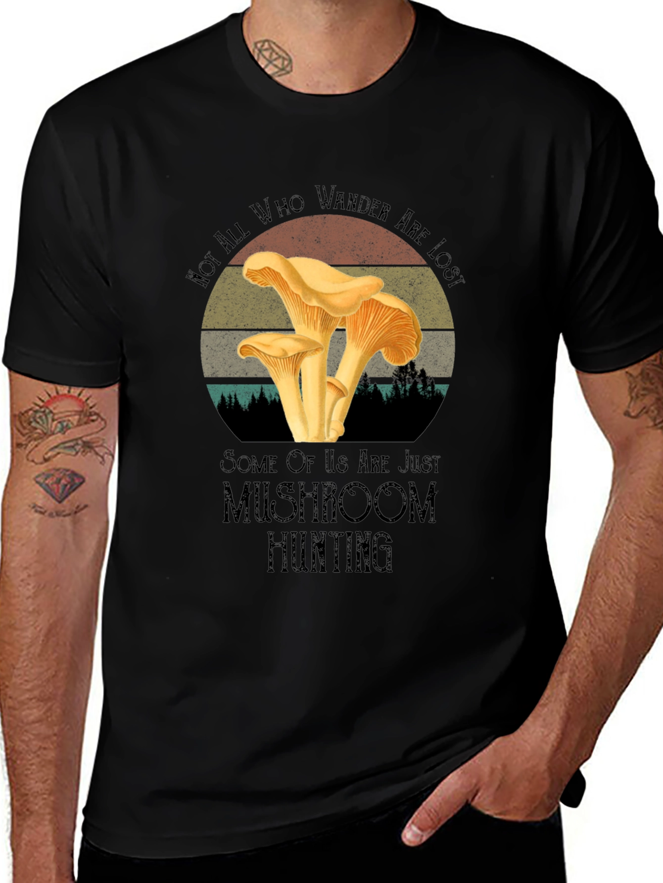 Variant 2 of Mushroom Hunting Graphic Tee - Wander Design