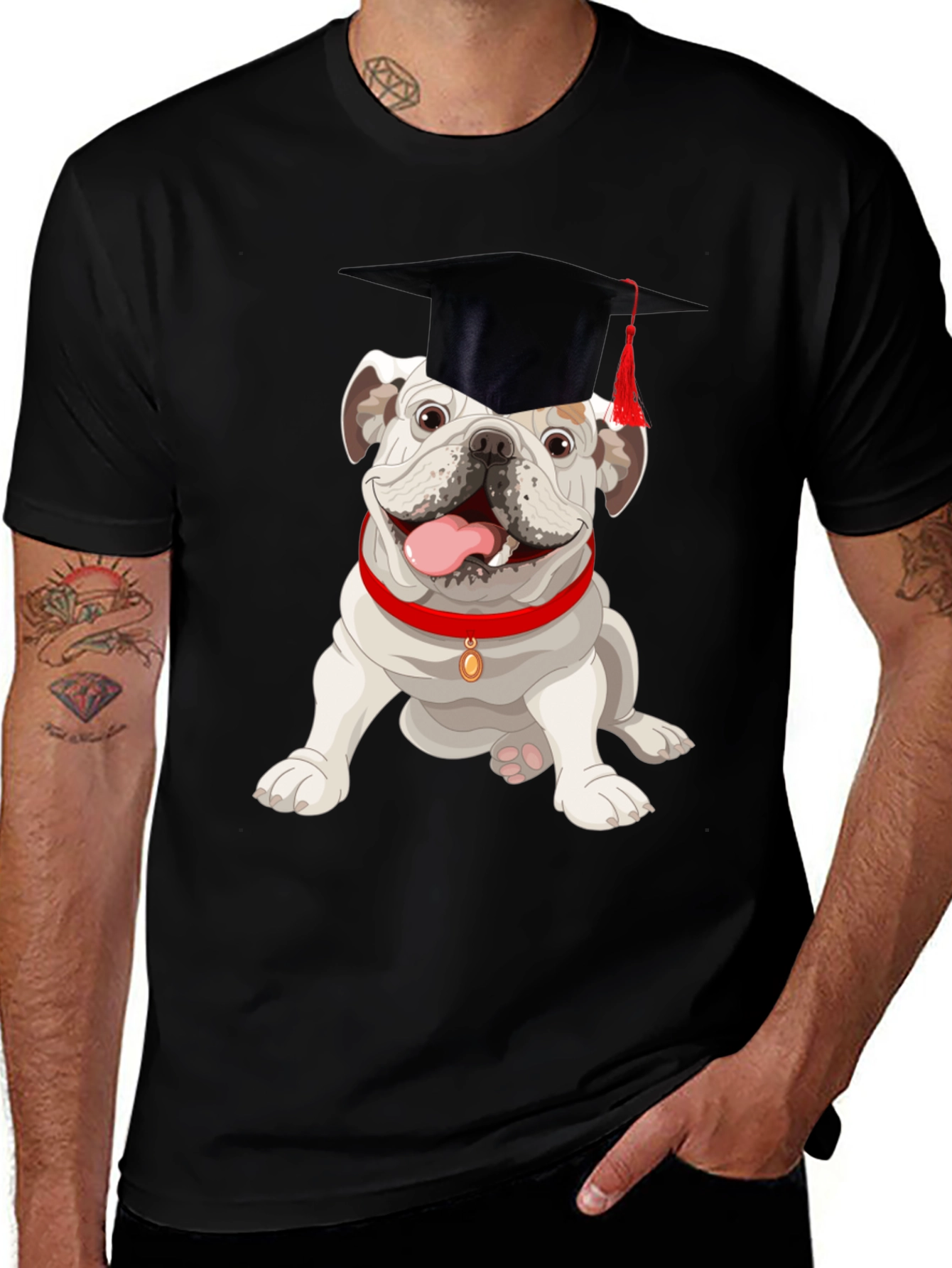 Variant 20 of Graduation Bulldog Graphic Tee - Class of 2024