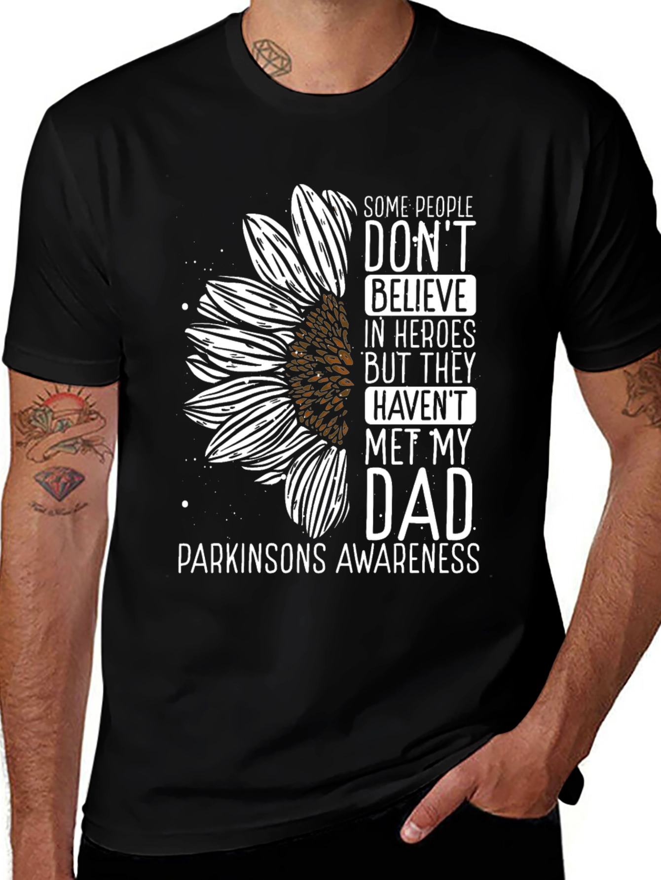 Parkinson's Awareness T-Shirt - Sunflower Design