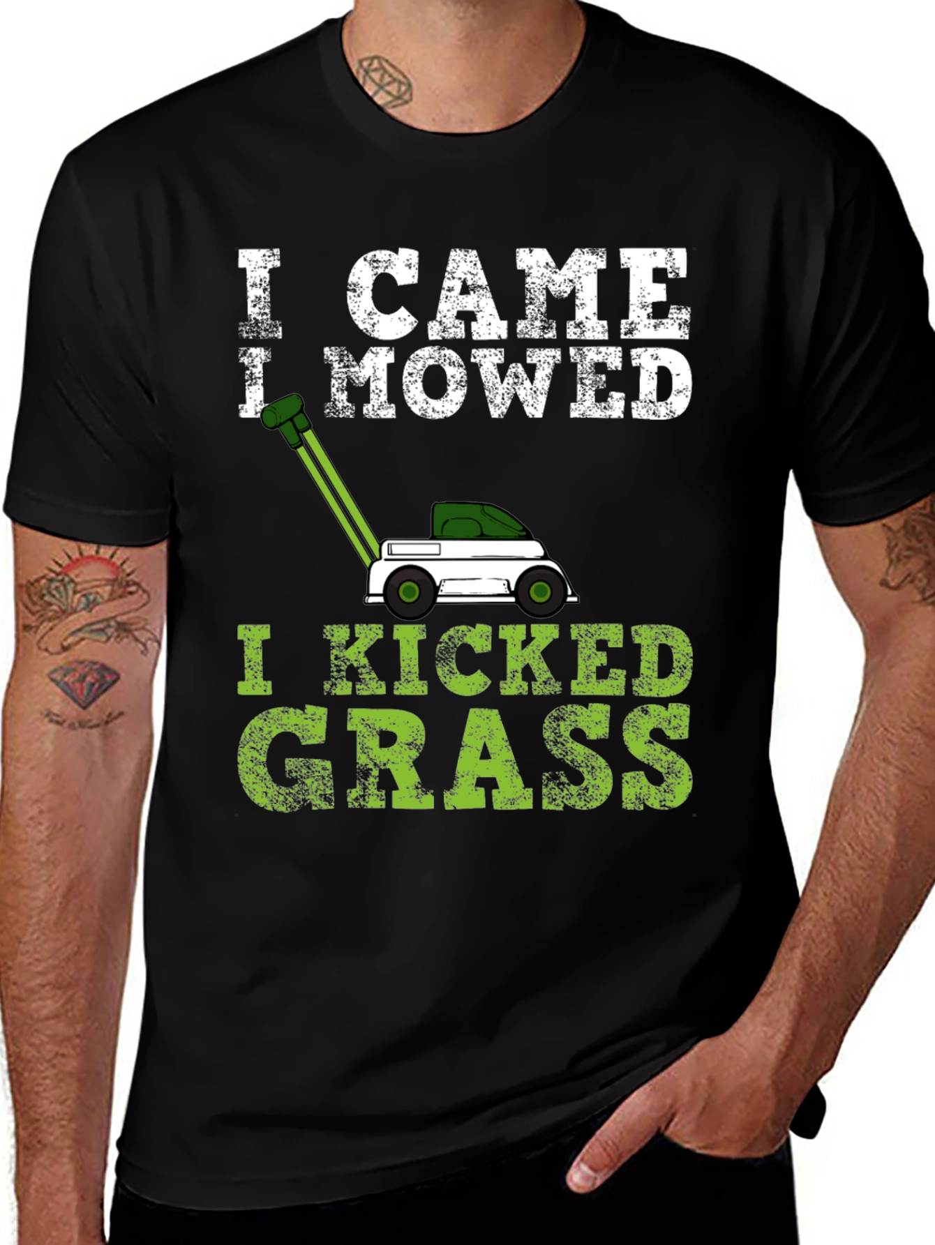 Variant 21 of I Came I Mowed T-Shirt