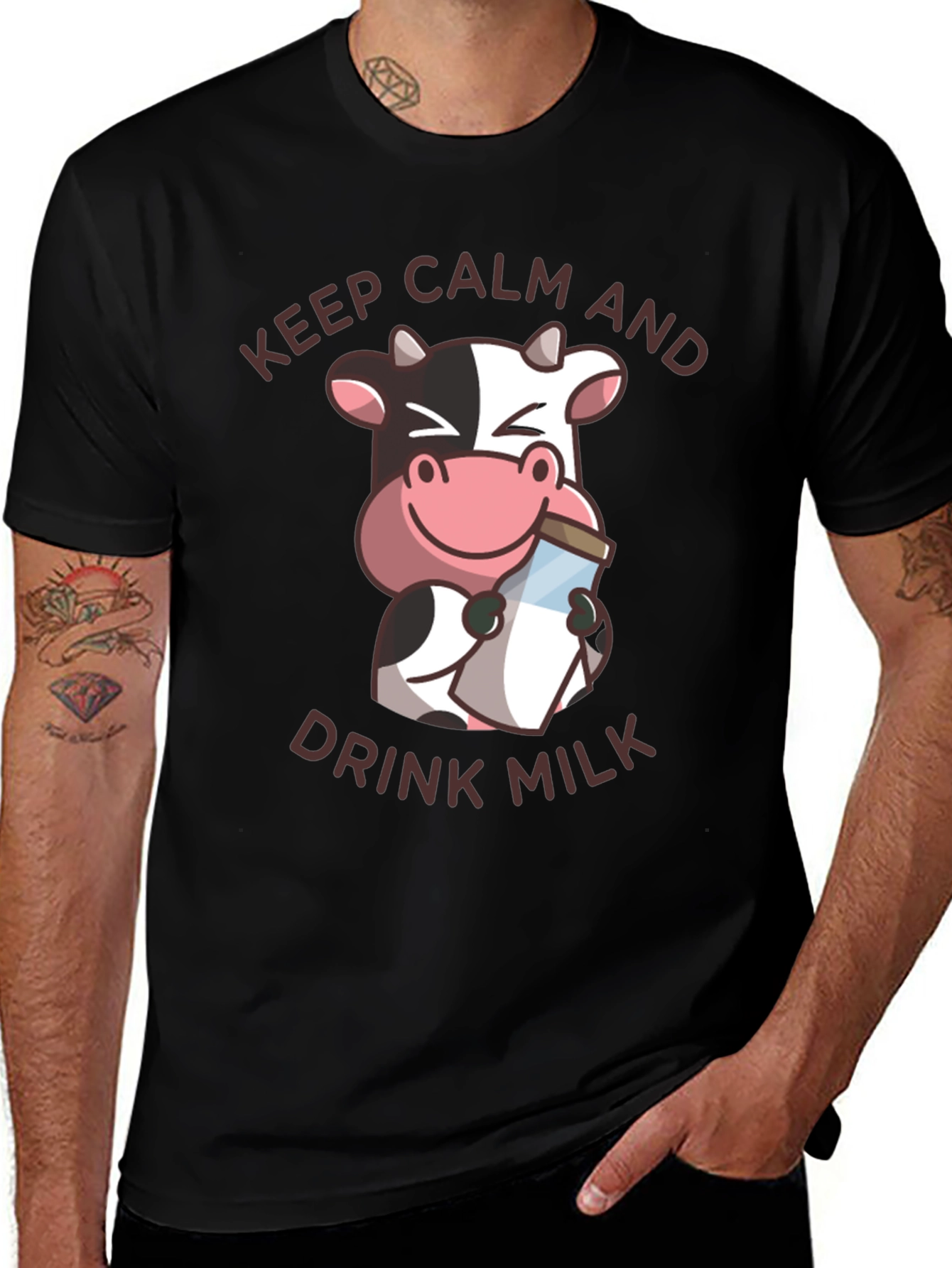 Variant 23 of Keep Calm and Drink Milk Cow T-Shirt