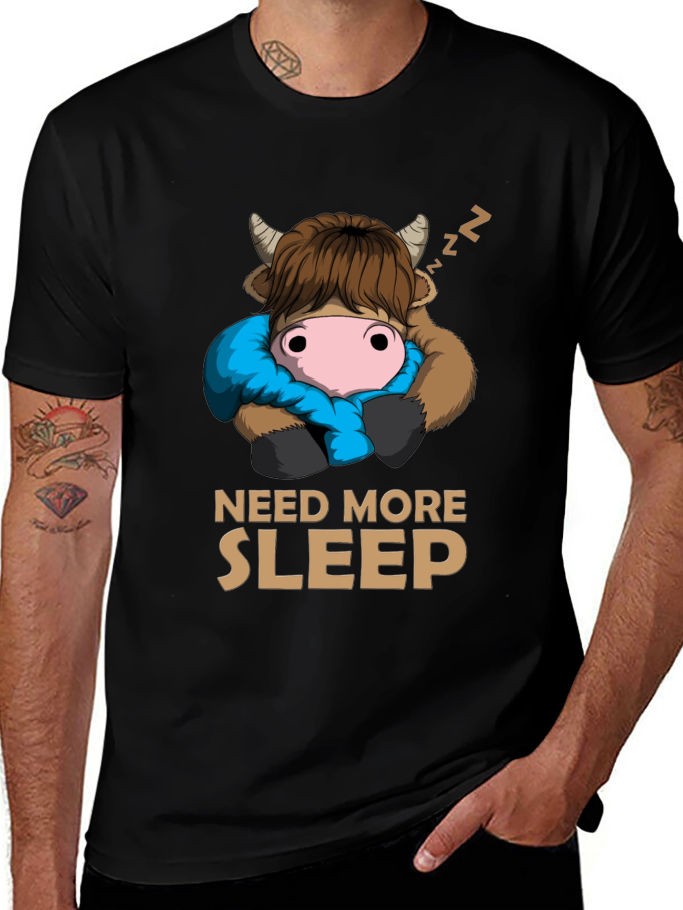 Variant 23 of Need More Sleep Cow T-Shirt