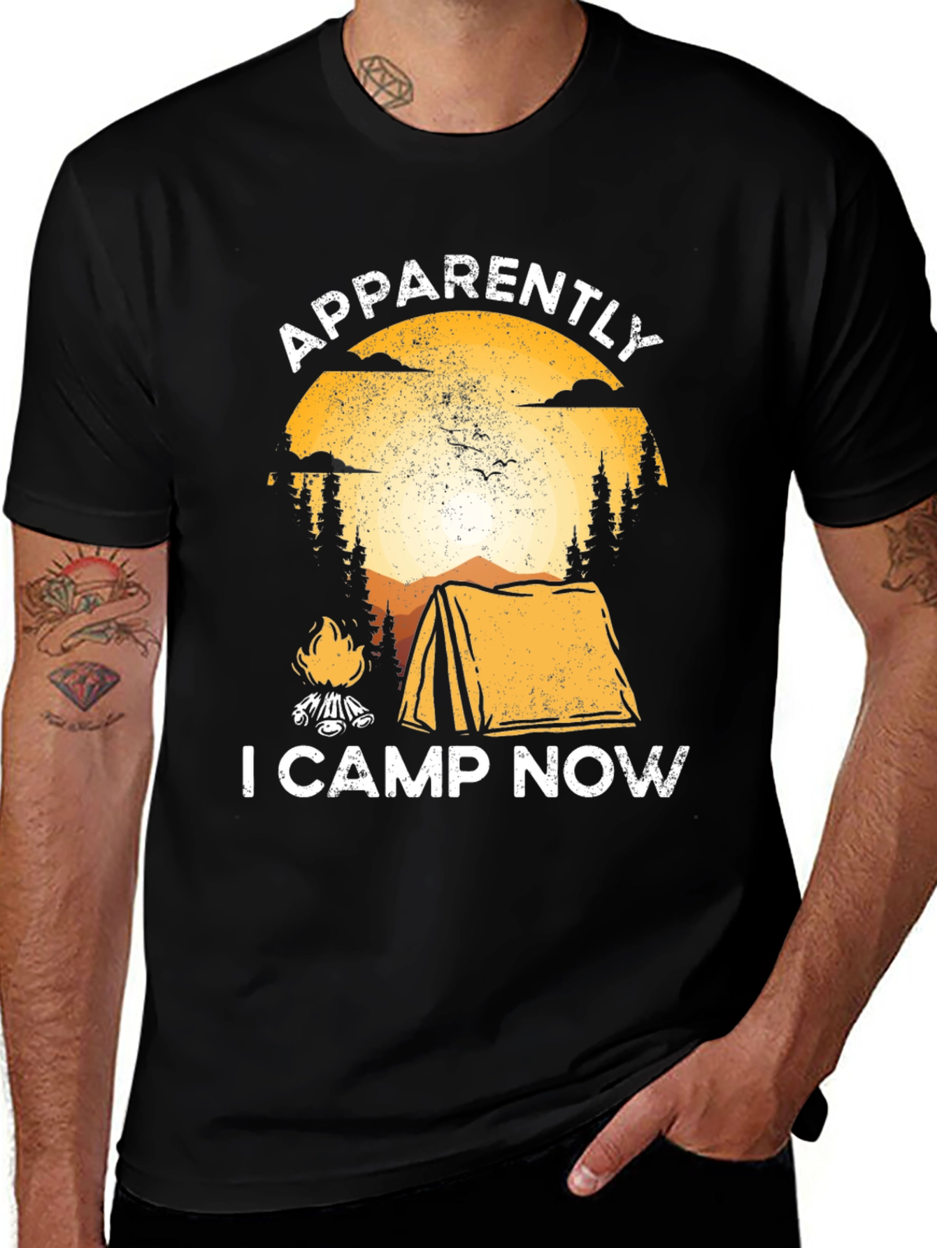 Camping Graphic Tee - "Apparently I Camp Now"