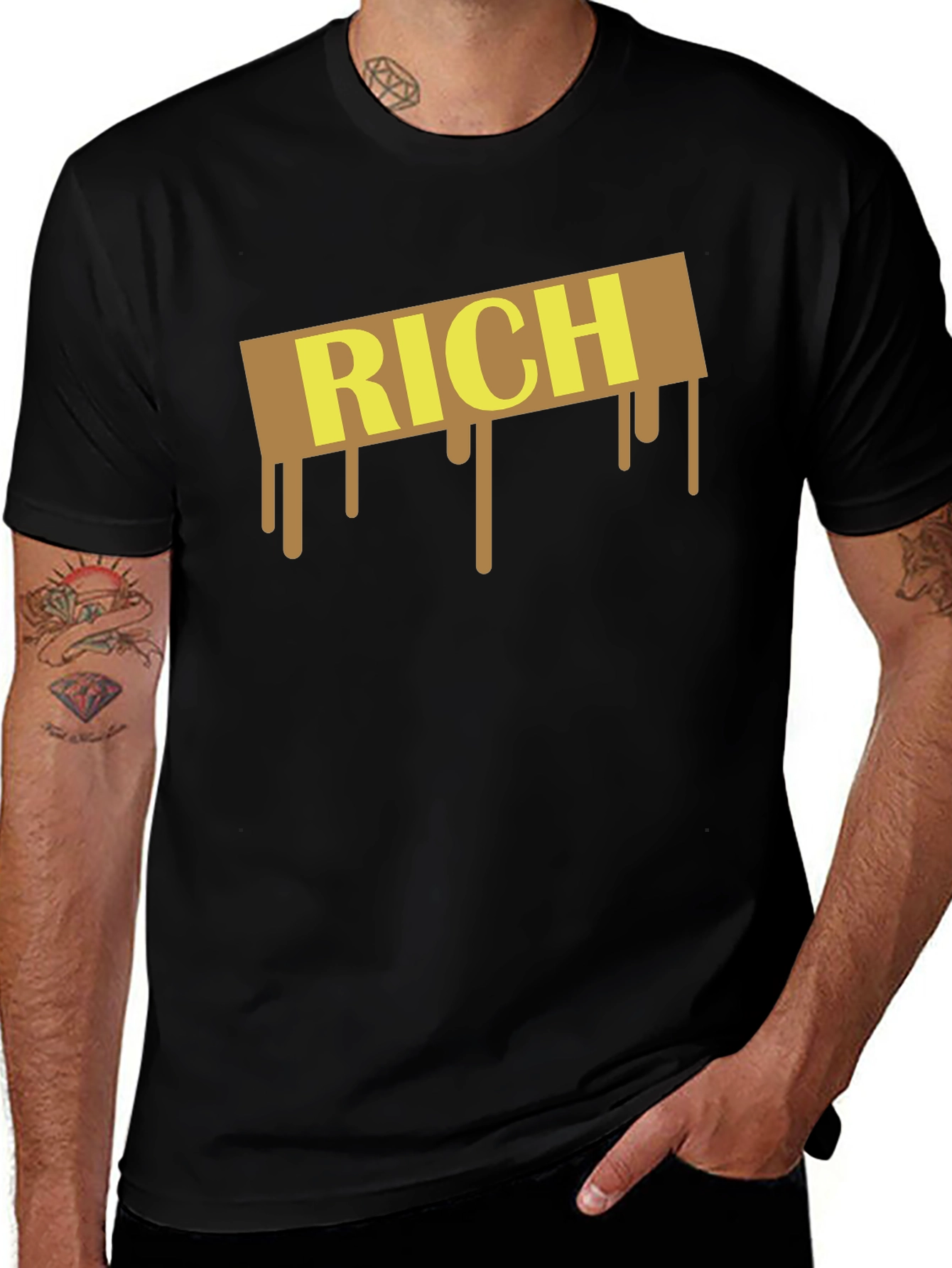 Variant 28 of Rich Drip Graphic T-Shirt - Cool & Trendy Design