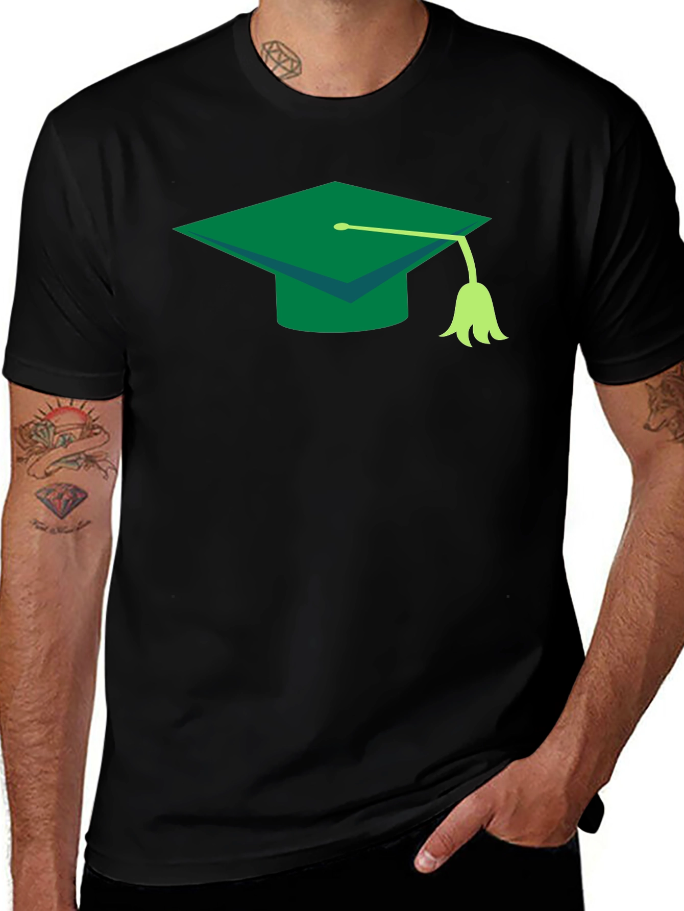 Variant 4 of Graduation Cap Graphic Tee - Celebratory Style