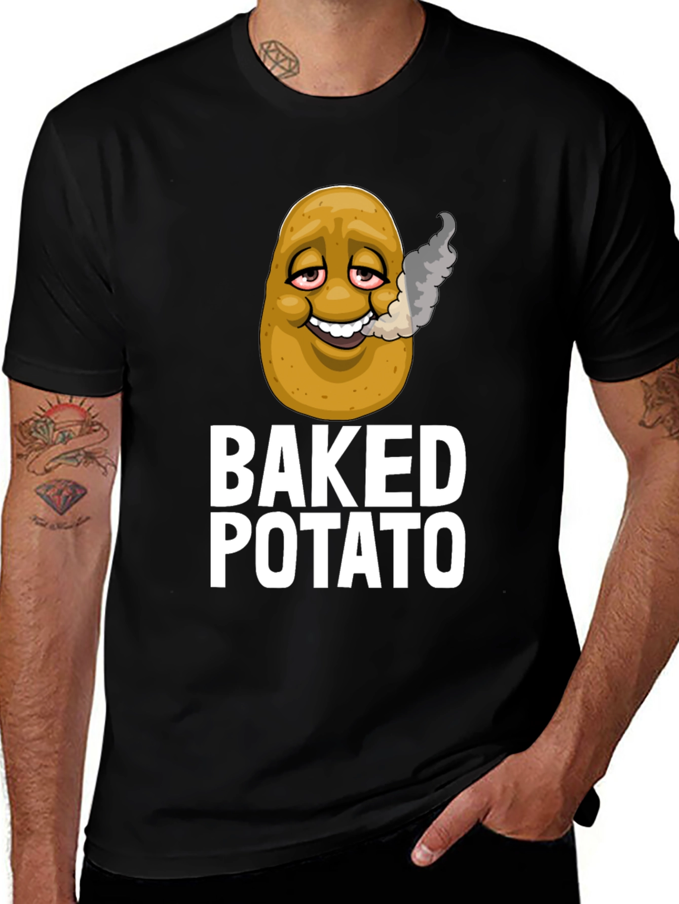 Variant 24 of Baked Potato Graphic T-Shirt - Funny Stoner Tee