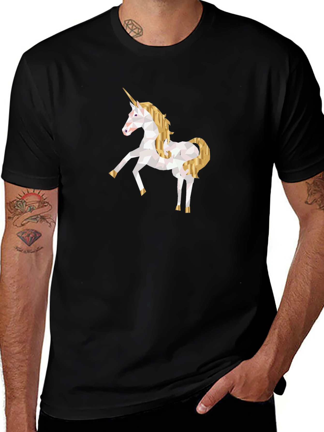 Variant 8 of Unicorn Graphic Tee - Stylish Black T-Shirt