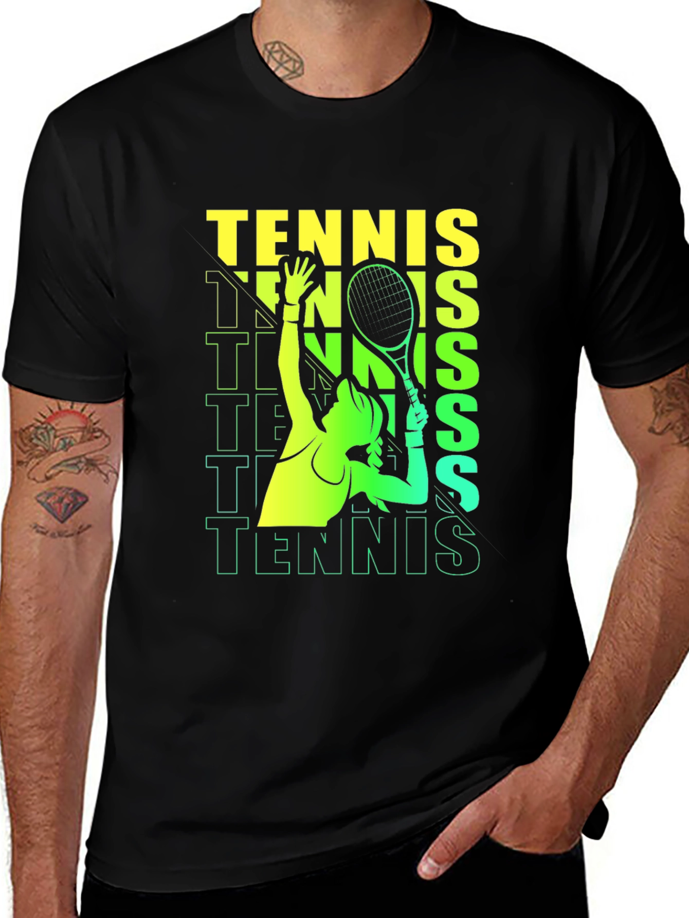 Variant 10 of Tennis Player Graphic Tee
