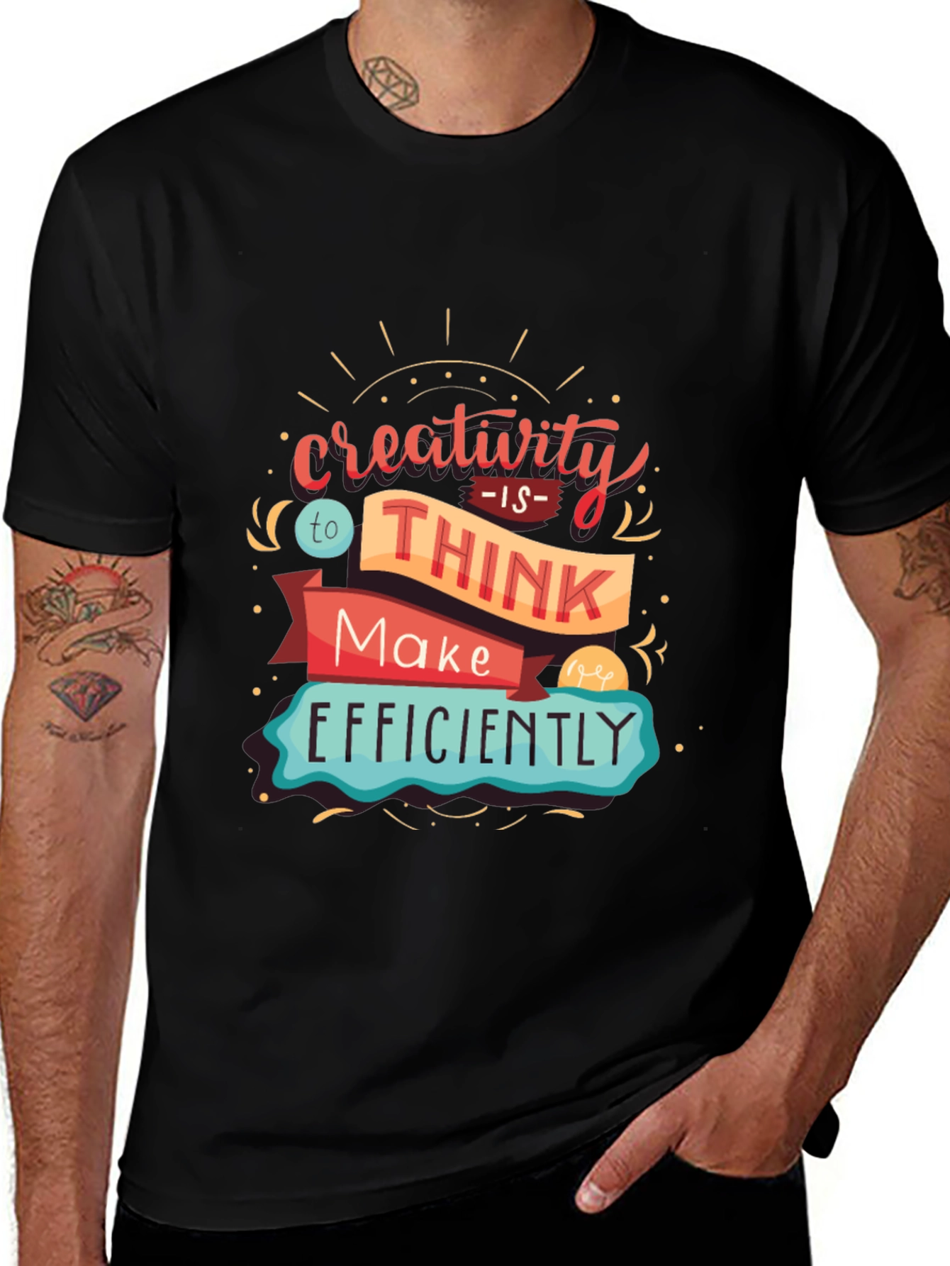 Variant 5 of Creativity Think Efficiently Graphic Tee