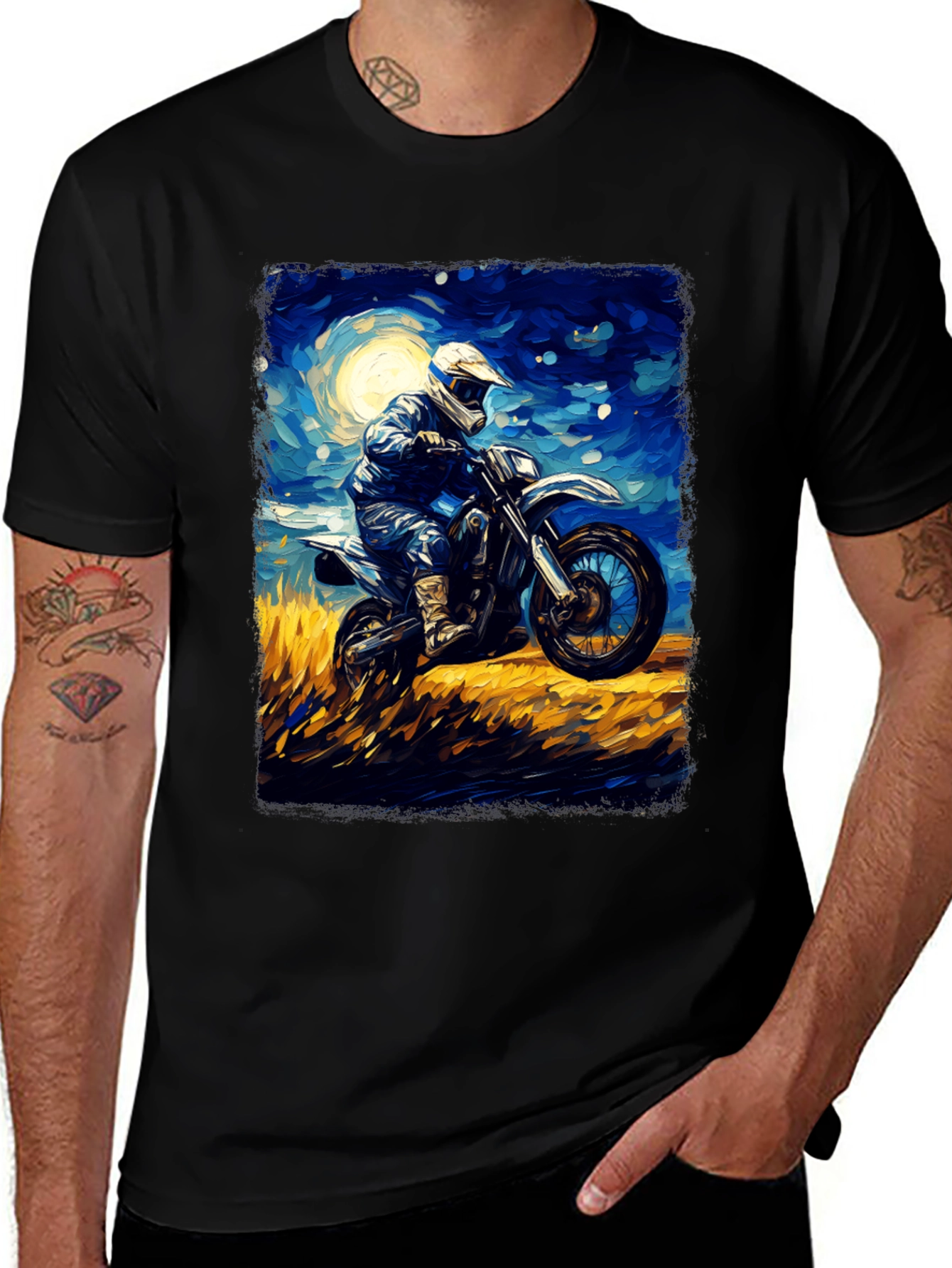 Variant 24 of Motorcycle Rider Art Graphic T-Shirt