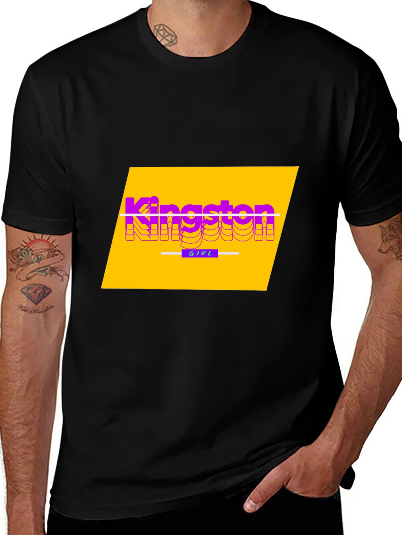 Variant 11 of Kingston Girl Graphic T-Shirt - Trendy Design