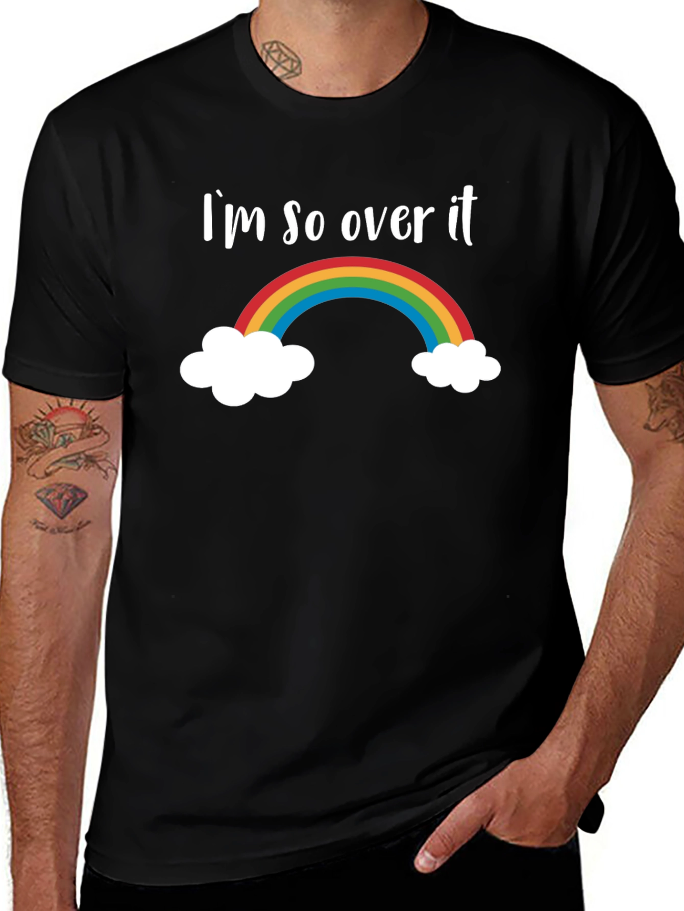 Variant 7 of I'm So Over It Rainbow Graphic Tee
