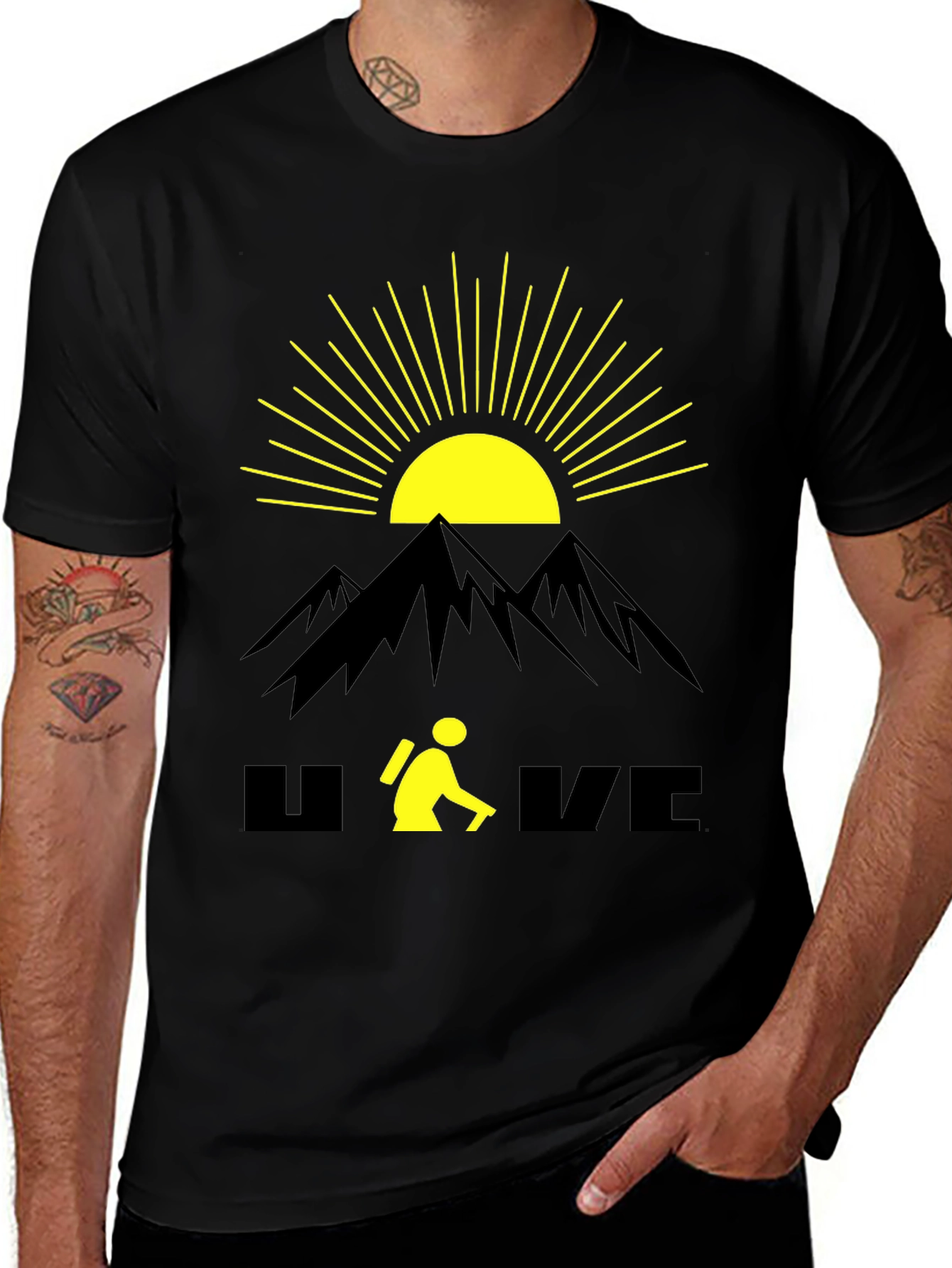 Outdoor Adventure T-Shirt - Mountain Hiking Design