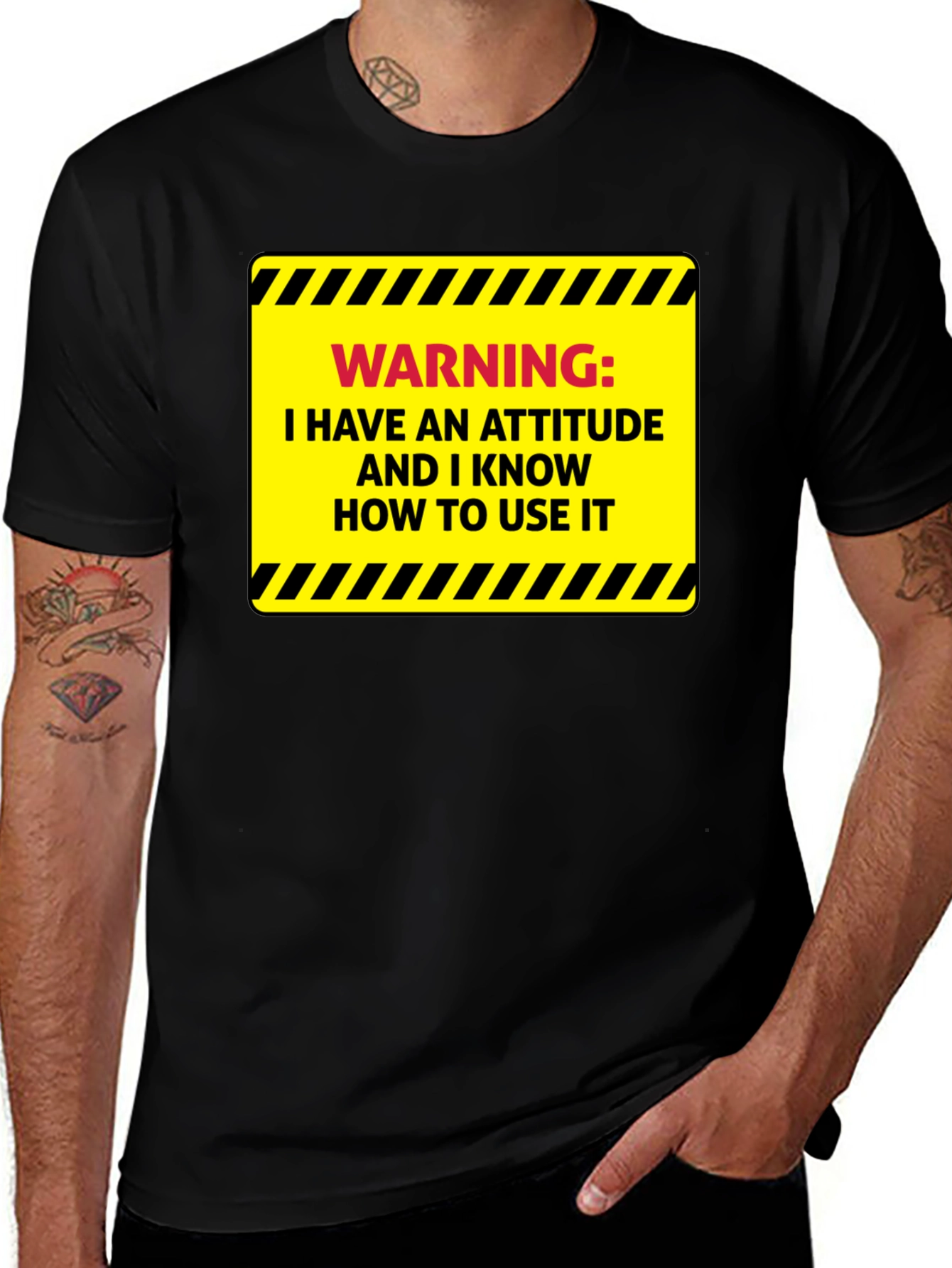 Variant 30 of Warning: Attitude T-Shirt - Sarcastic Humor Tee