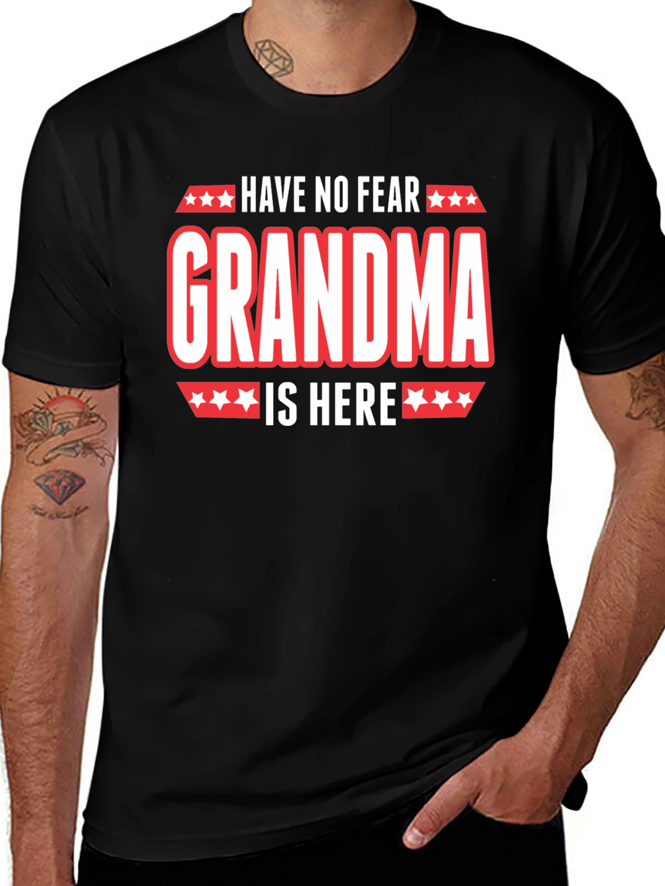 Variant 28 of Have No Fear Grandma Is Here Graphic T-Shirt