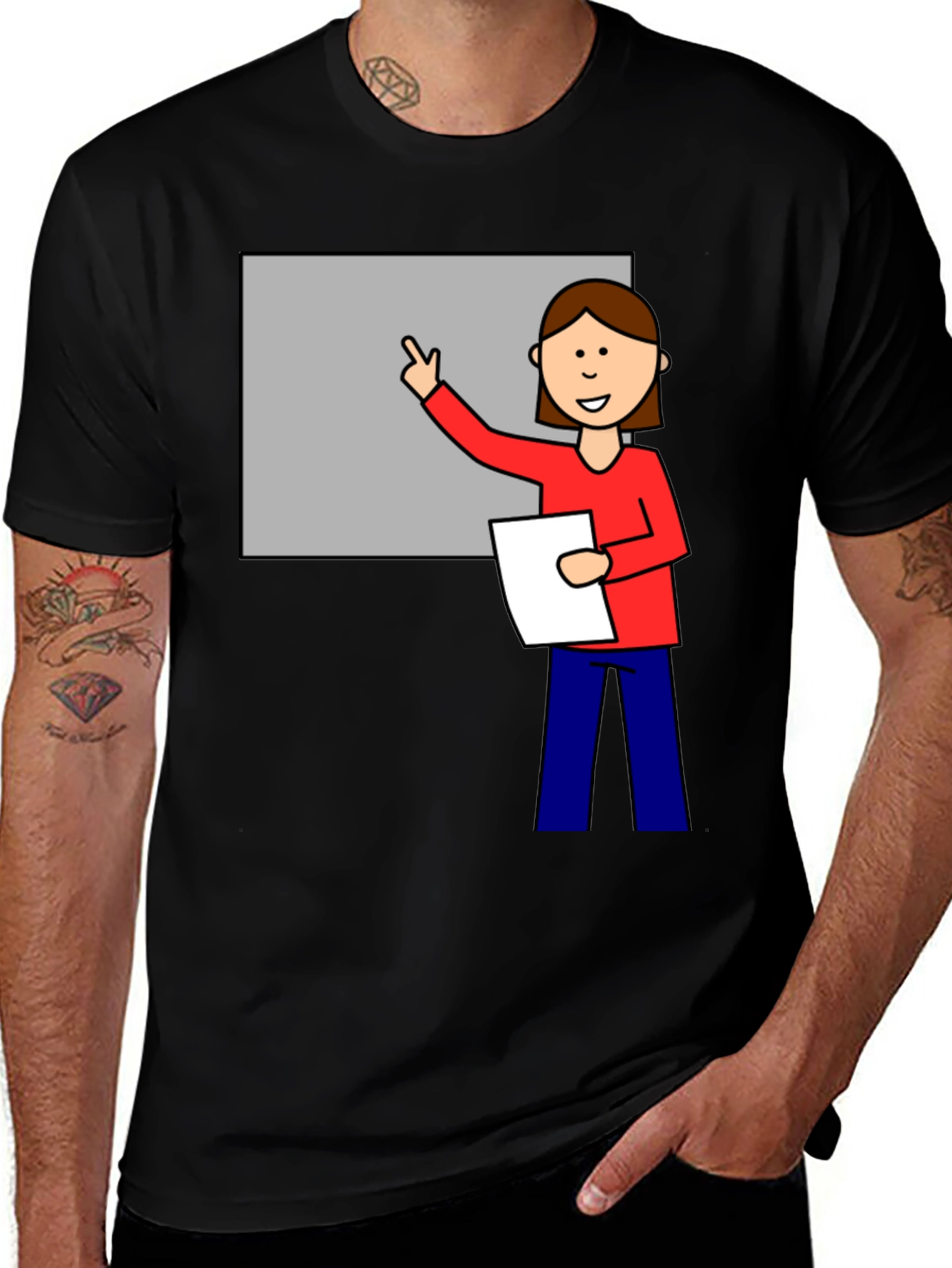 Variant 30 of Cartoon Teacher Graphic T-Shirt