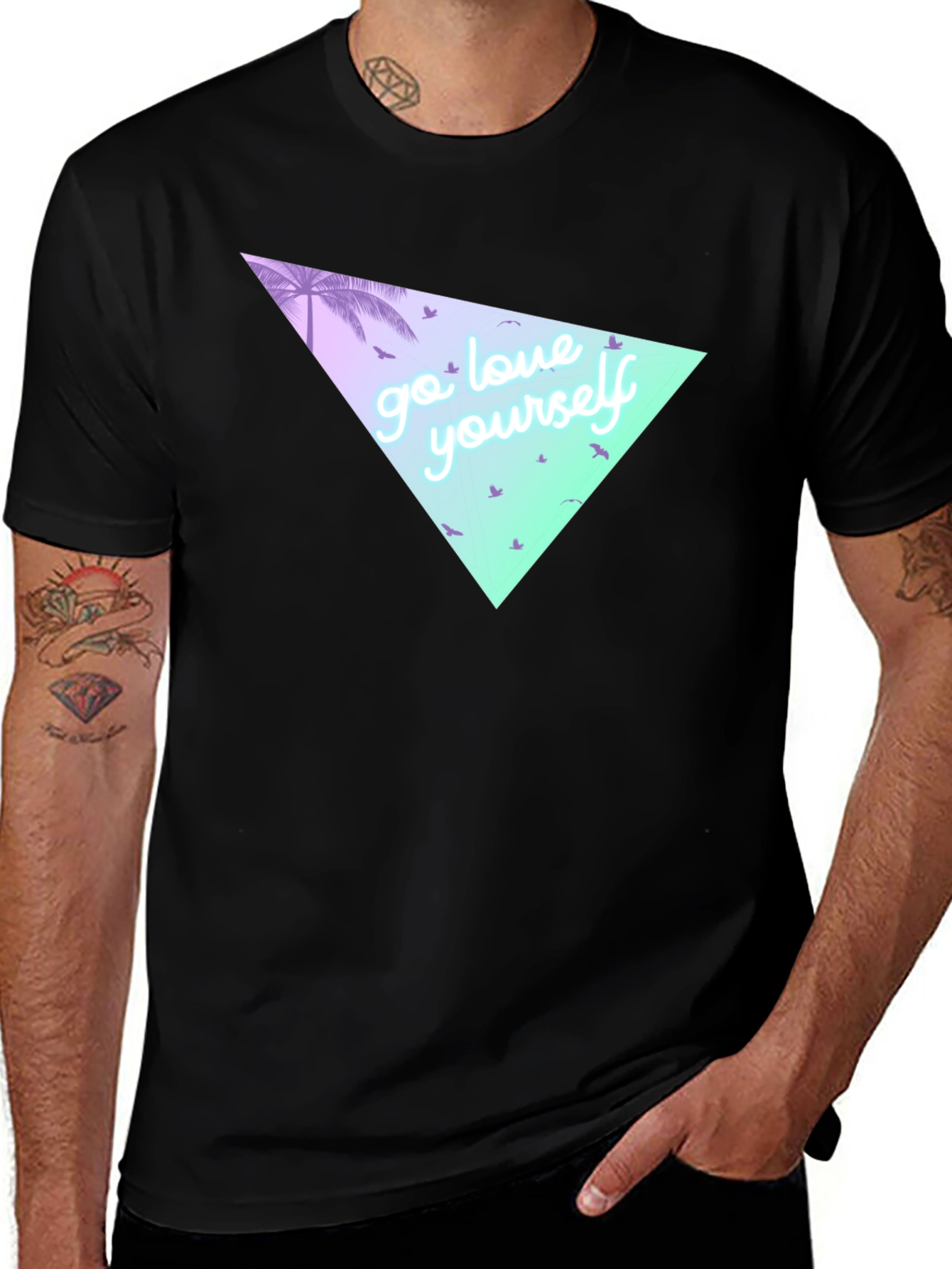 Variant 10 of Go Love Yourself Graphic Tee - Black T-Shirt