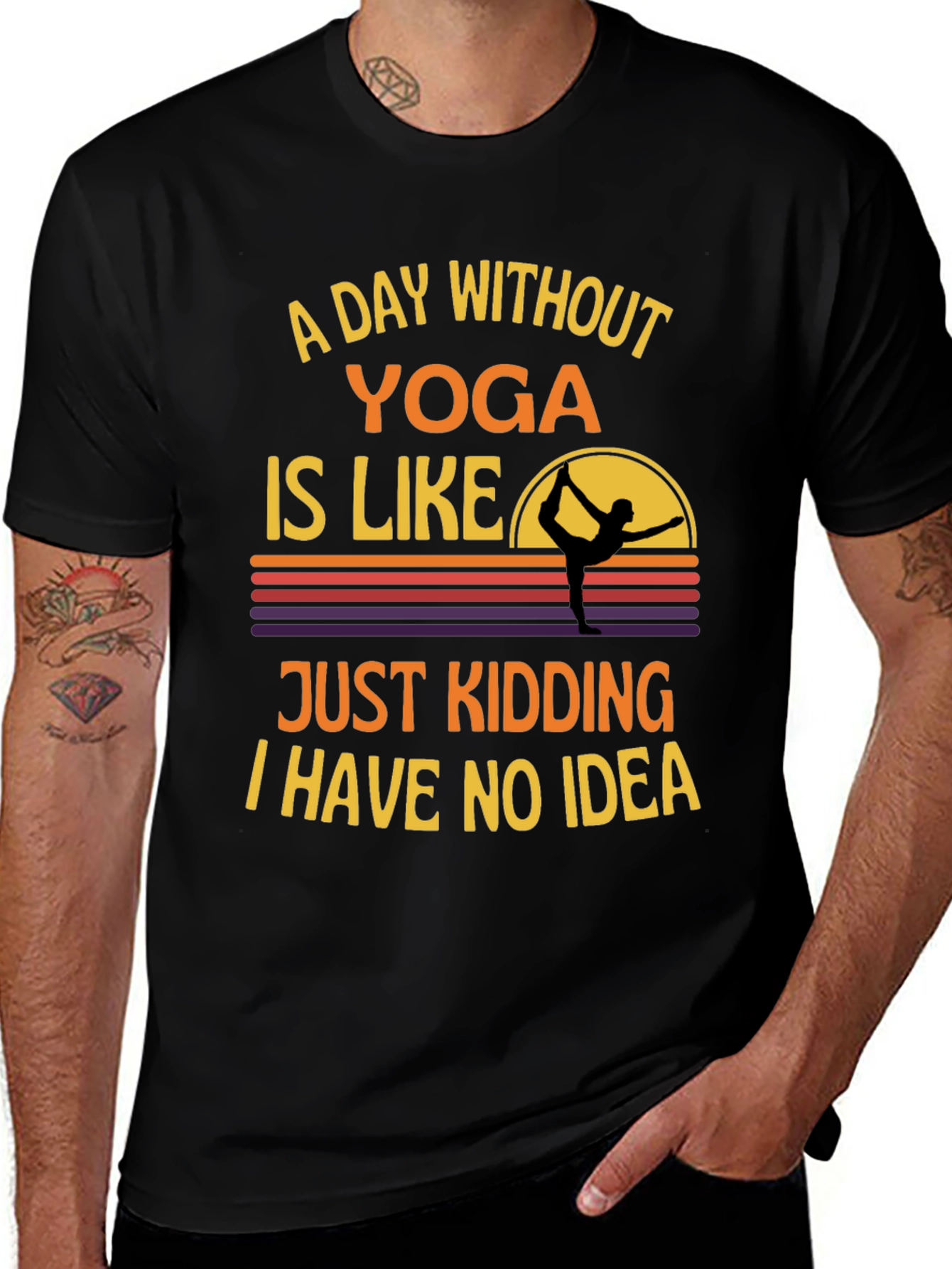 Variant 20 of Yoga Humor Graphic Tee - A Day Without Yoga T-Shirt