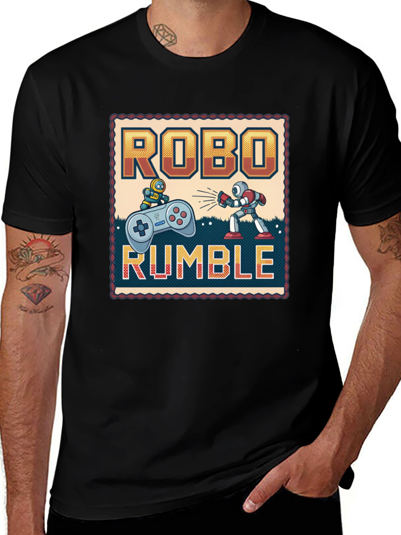 Variant 10 of Robo Rumble Gaming T-Shirt