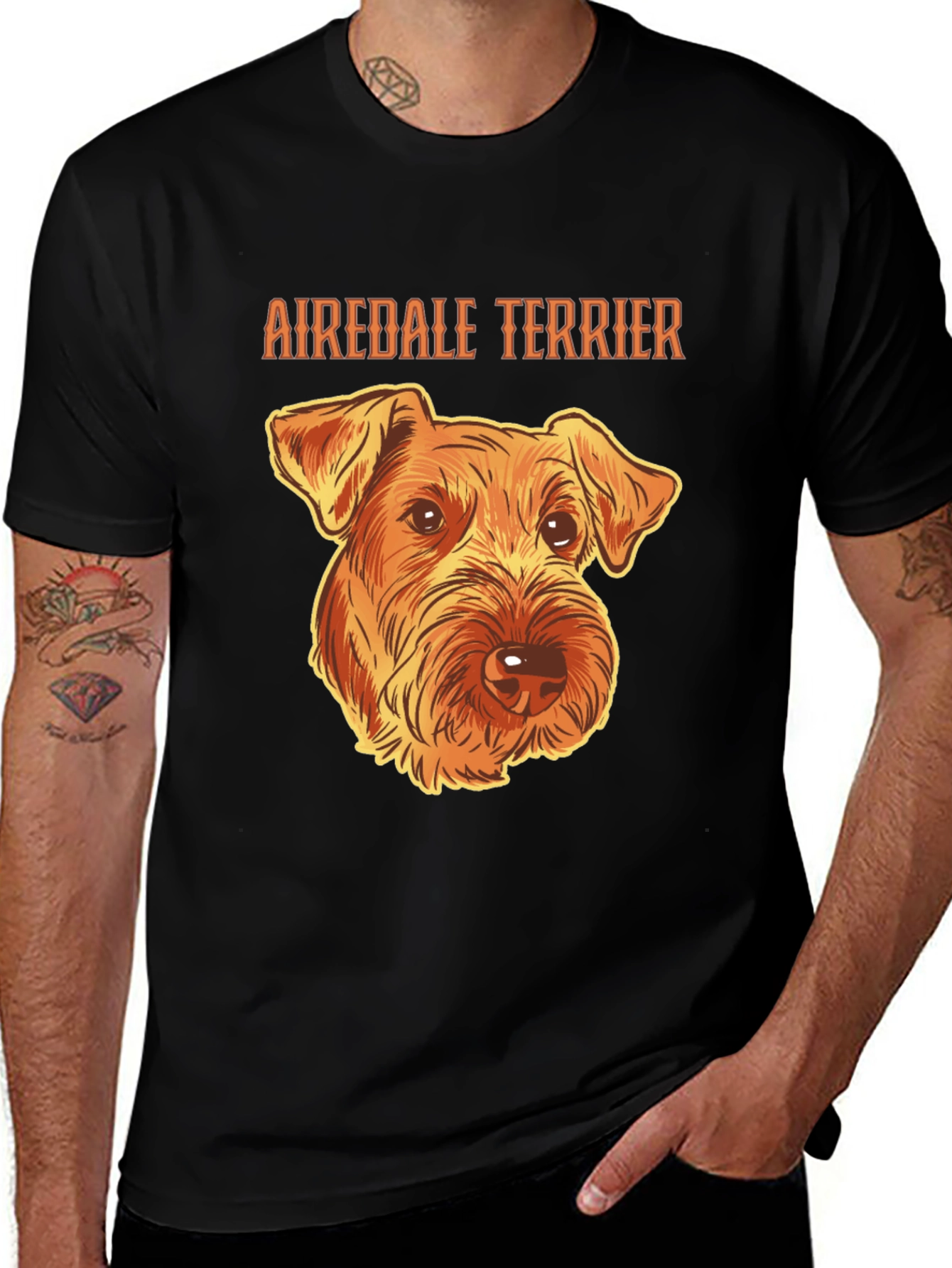 Airedale Terrier Graphic T-Shirt, Dog Breed Tee