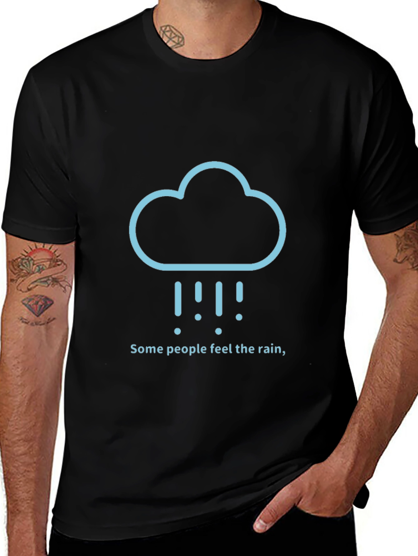Rain Cloud Graphic Tee - Feel the Rain